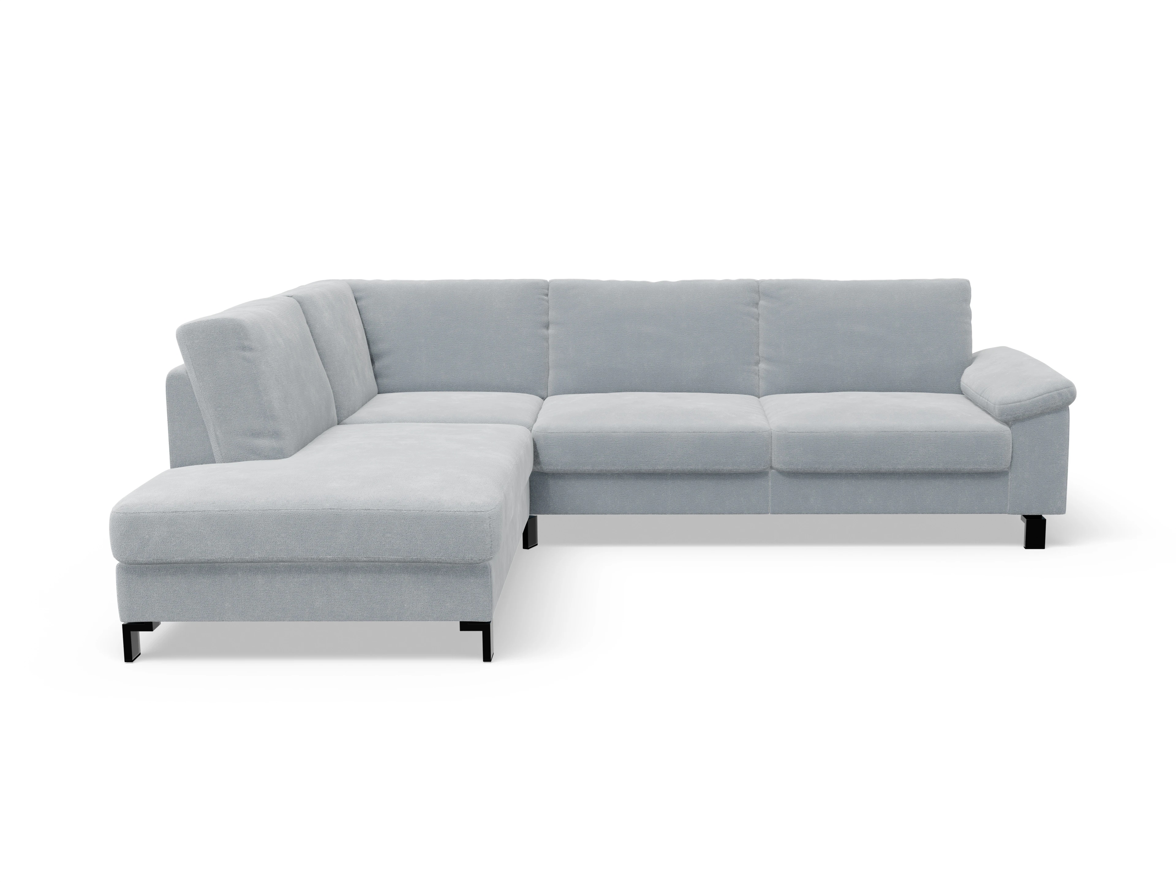 Ansicht des Produktes Casco 2.0 Ecksofa links Abschluss offen in Stoff Blau