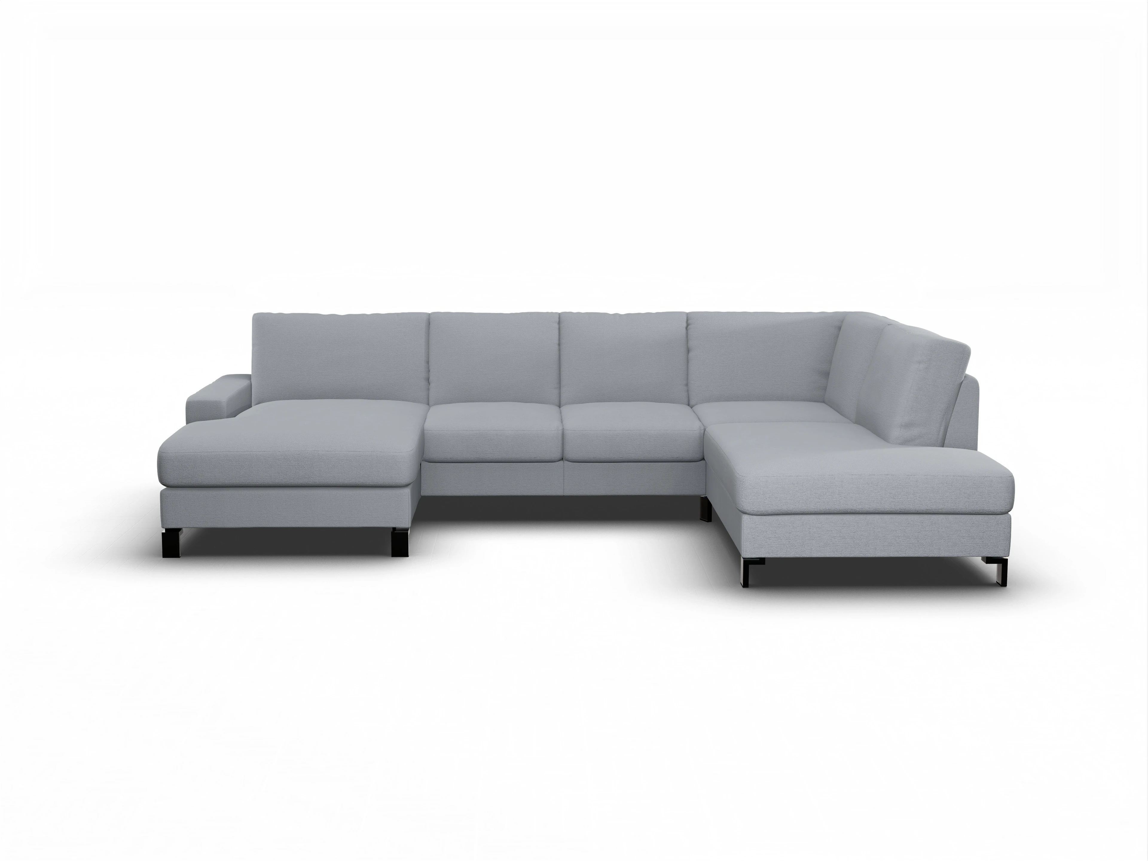 Ansicht des Produktes Casco 2.0 Wohnlandschaft offen beidseitig in Stoff Blau