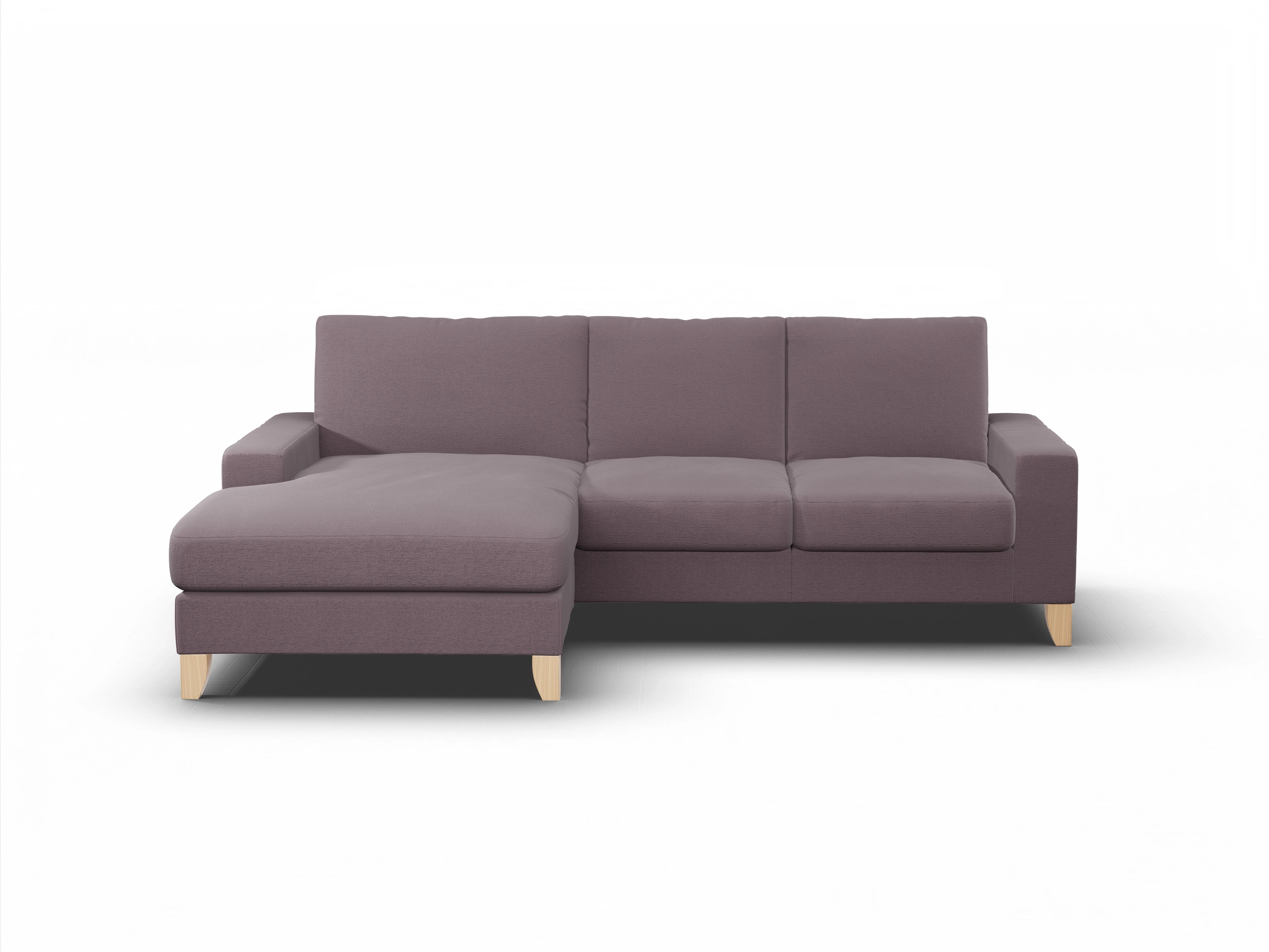 Ansicht des Produktes Casco 2.0 Ecksofa links Abschluss offen in Stoff Rosa