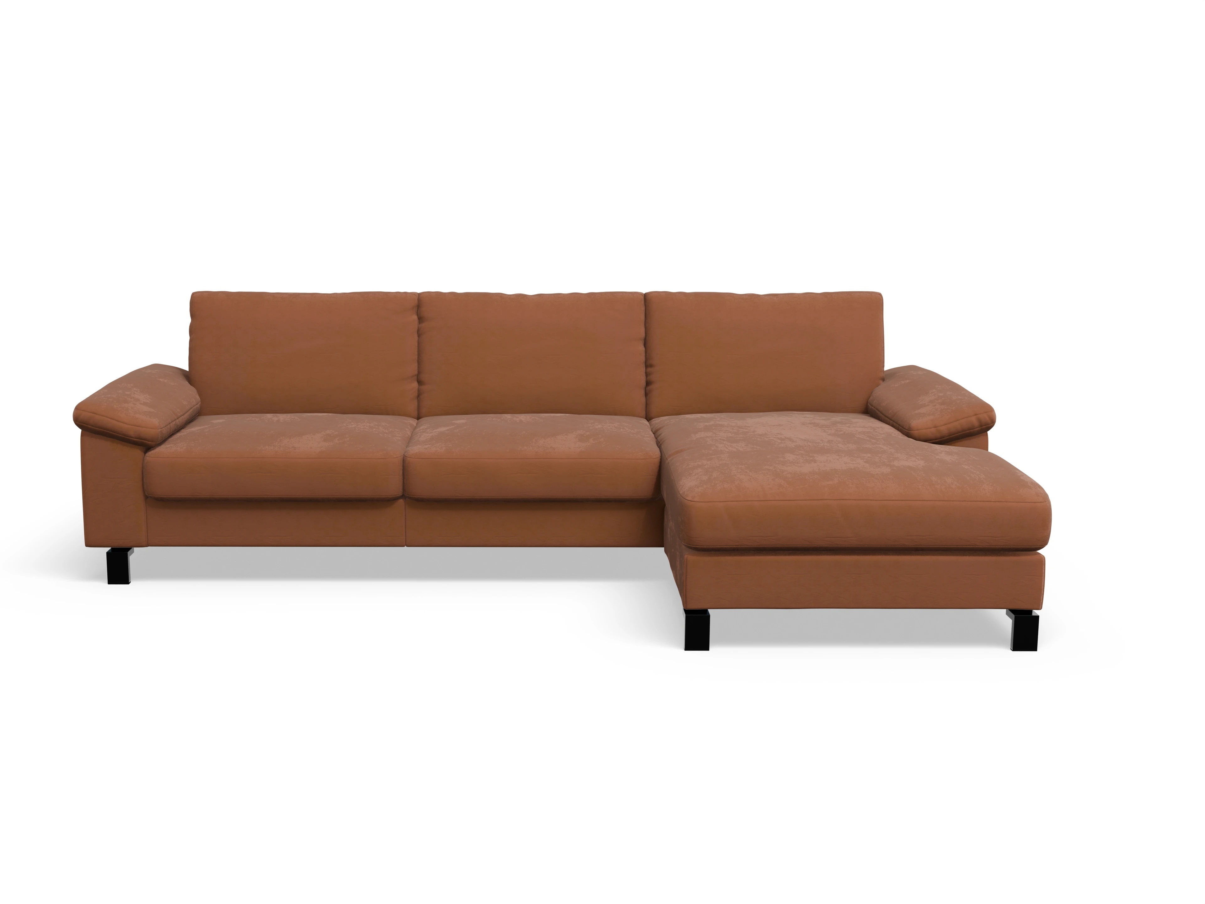 Ansicht des Produktes Casco 2.0 Ecksofa rechts Abschluss offen in Stoff Braun