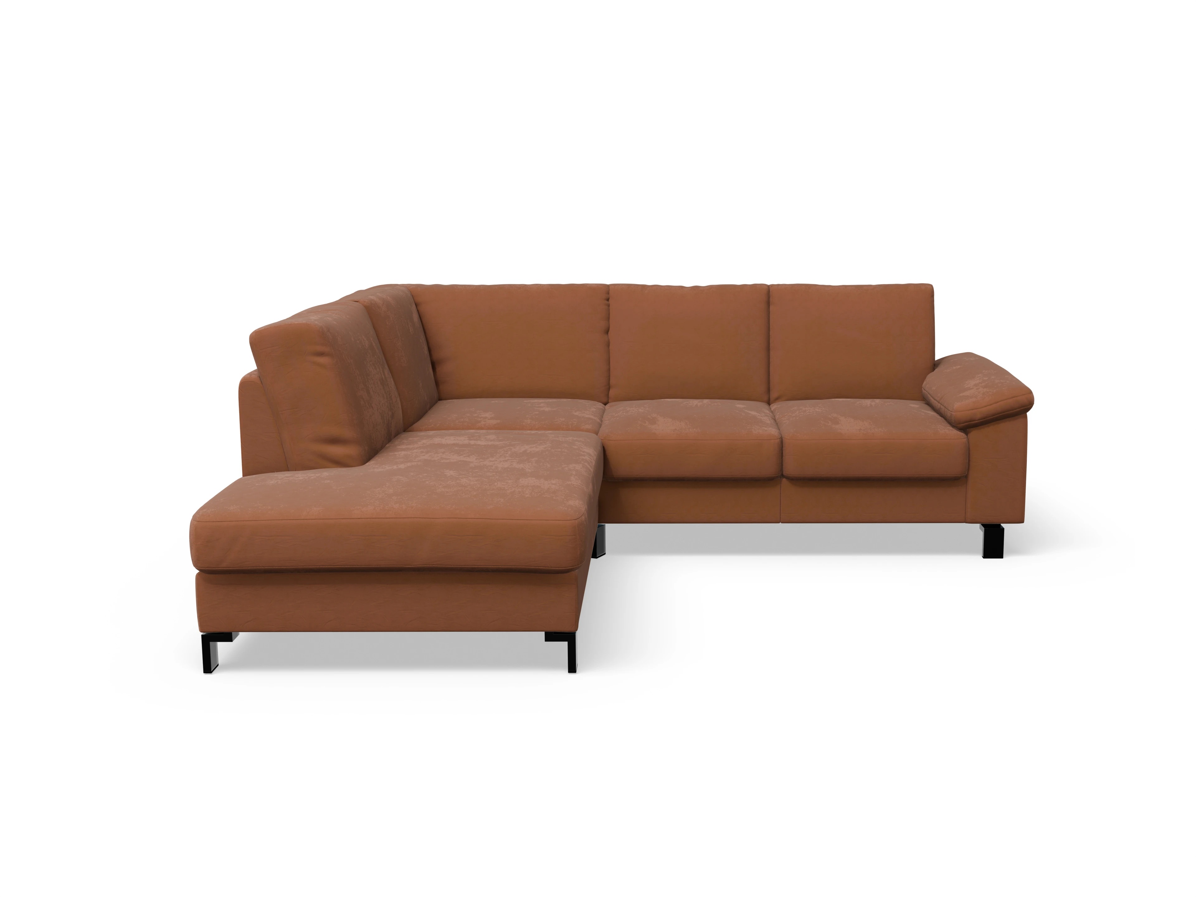 Ansicht des Produktes Casco 2.0 Ecksofa links Abschluss offen in Stoff Braun