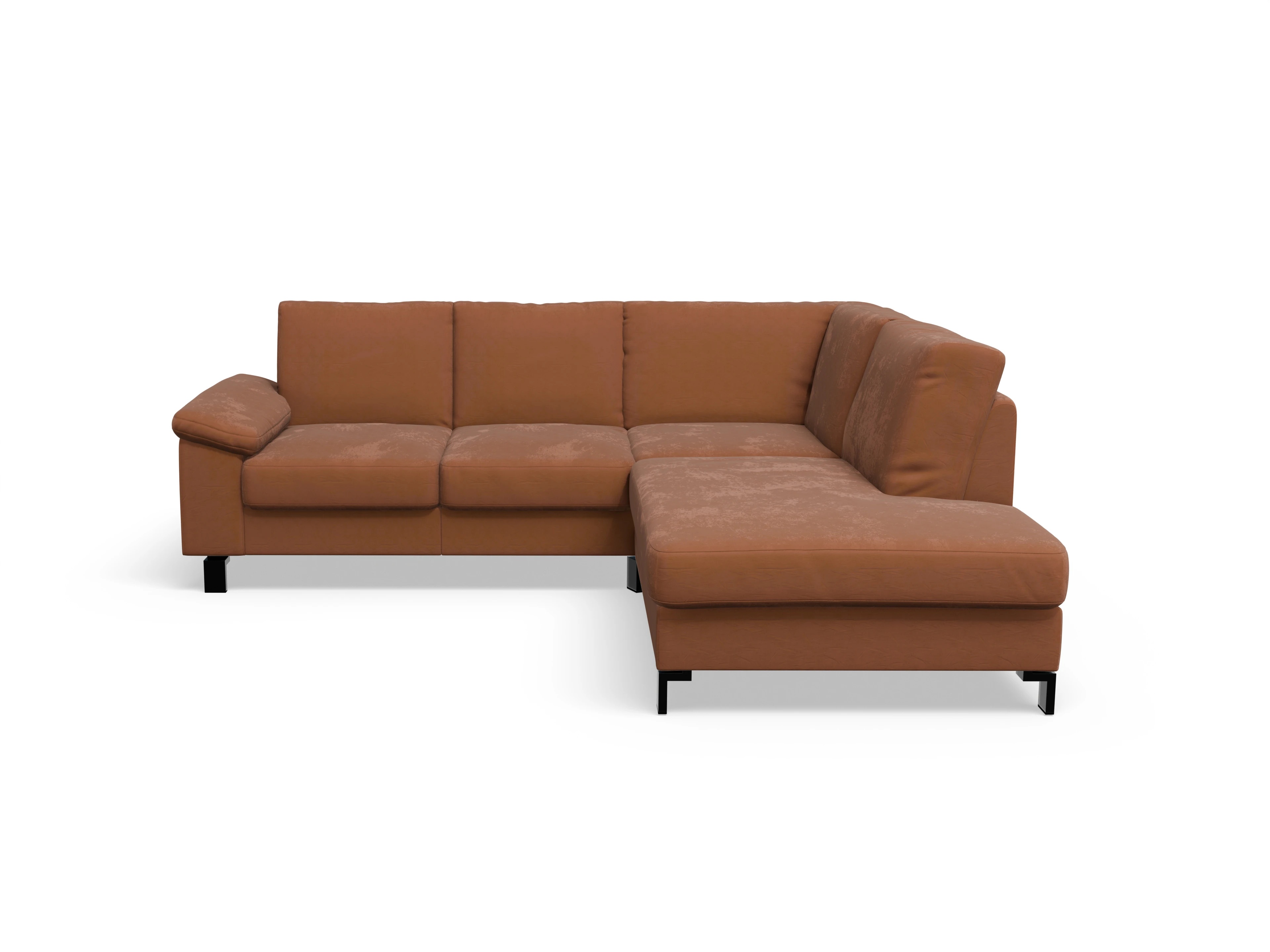 Casco Ecksofa UM Small R Ansicht des Produktes Casco 2.0 Ecksofa rechts Abschluss offen in Stoff Braun