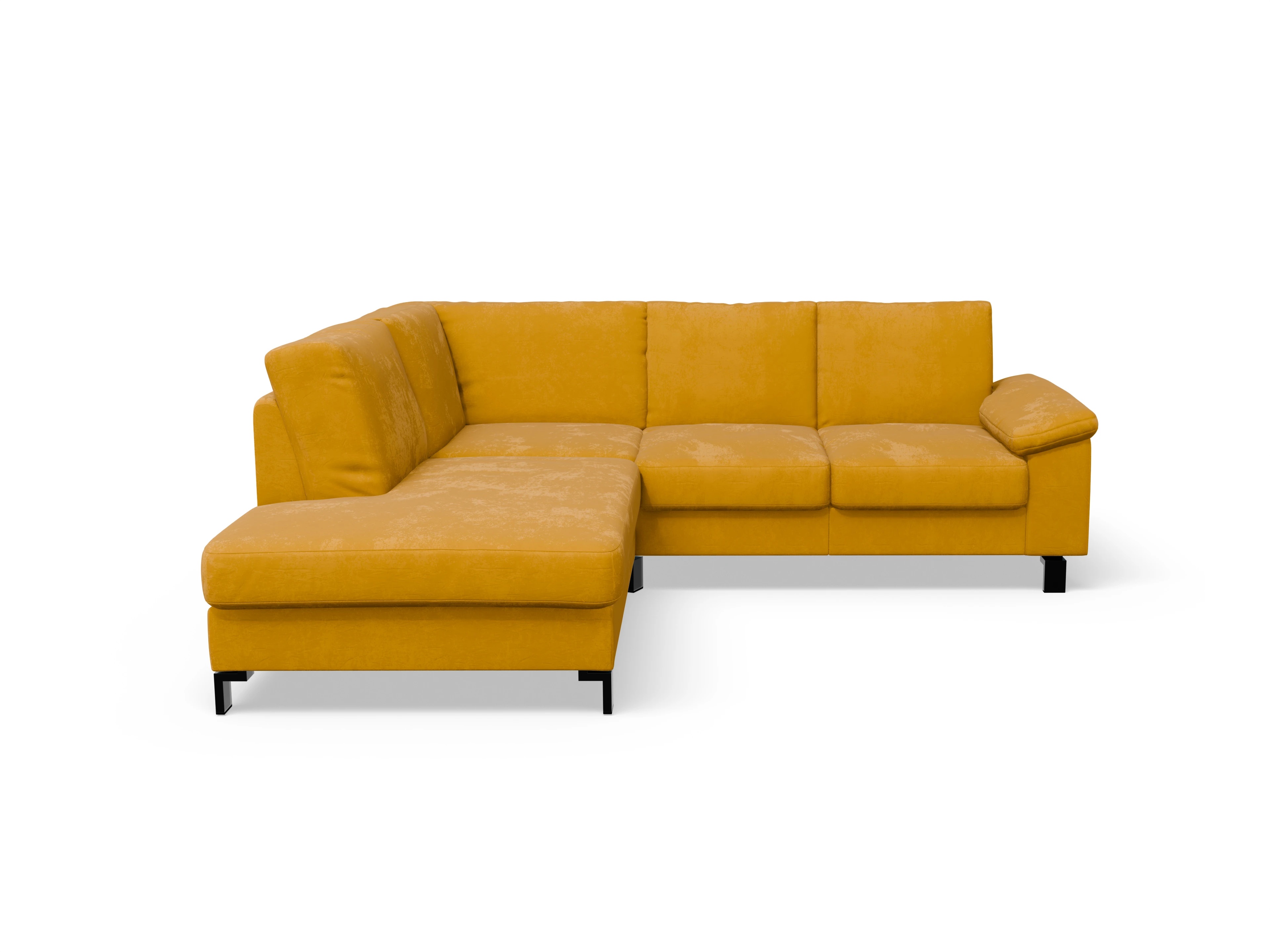 Ansicht des Produktes Casco 2.0 Ecksofa links Abschluss offen in Stoff Orange