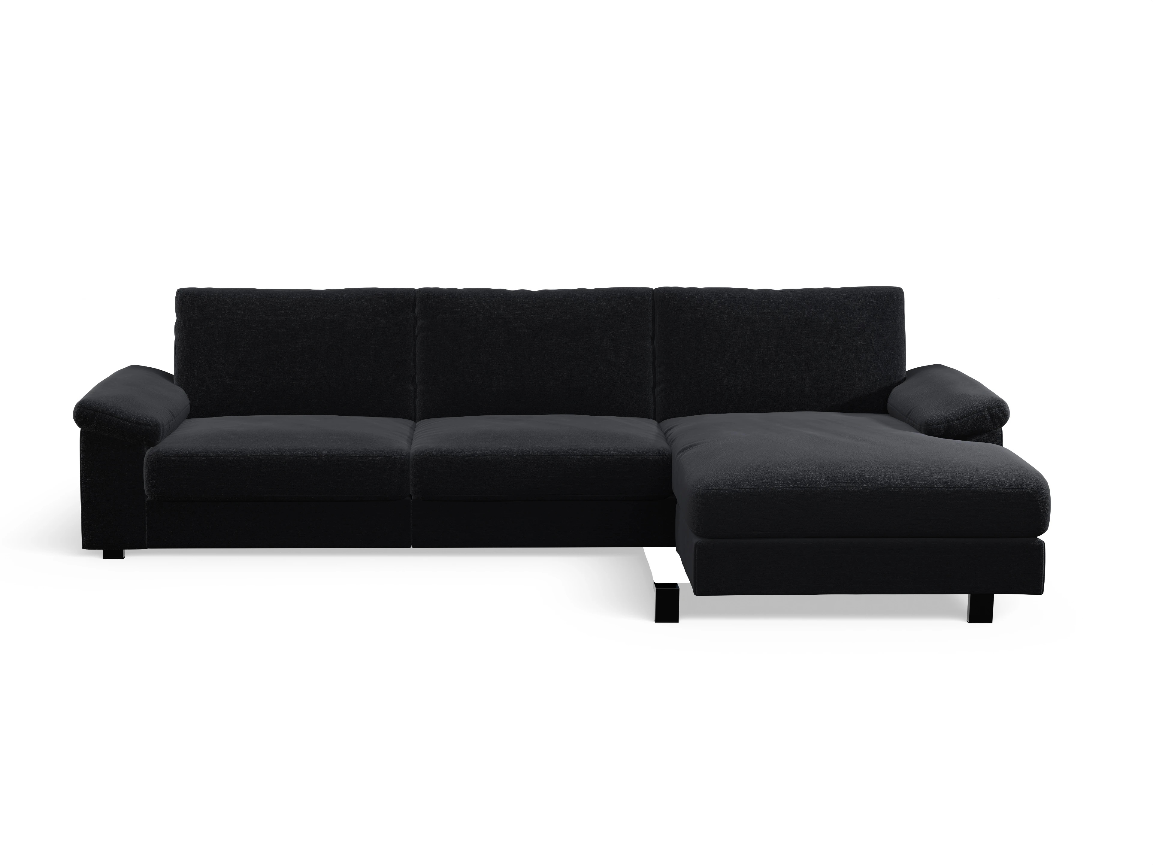 Ansicht des Produktes Casco 2.0 Ecksofa rechts Abschluss offen in Stoff Schwarz