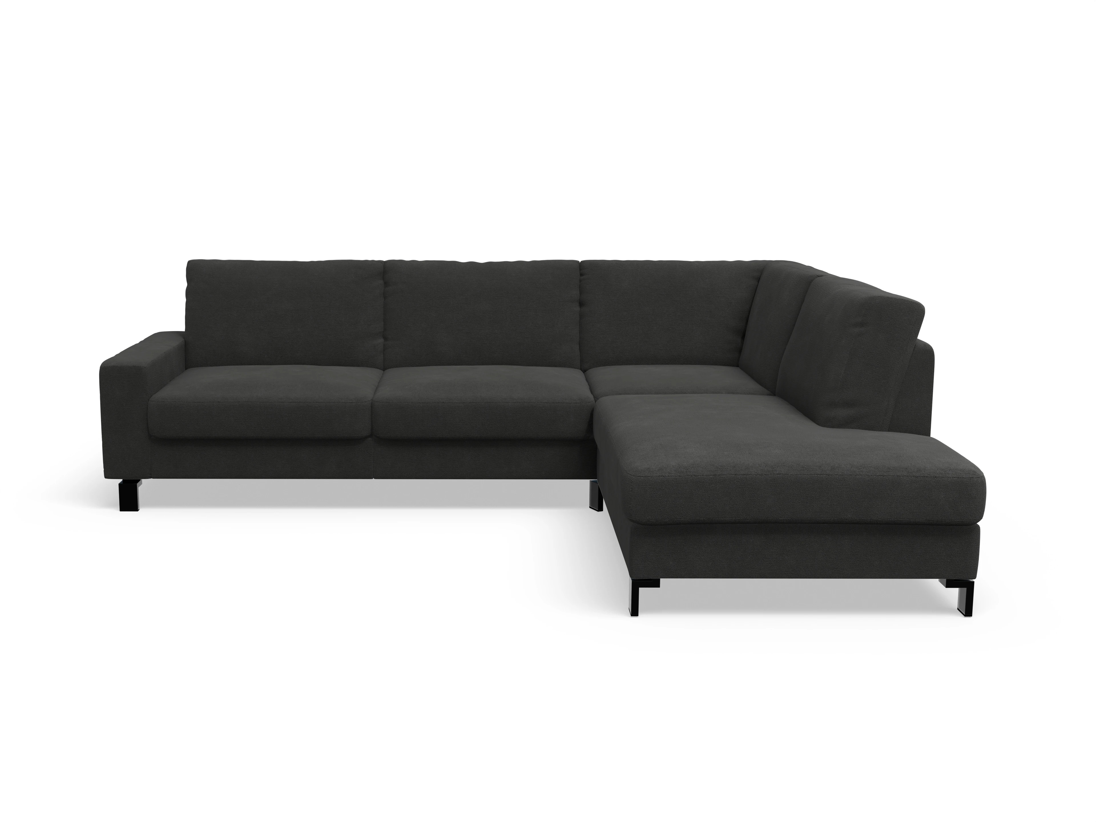 Ansicht des Produktes Casco 2.0 Ecksofa rechts Abschluss offen in Stoff Schwarz