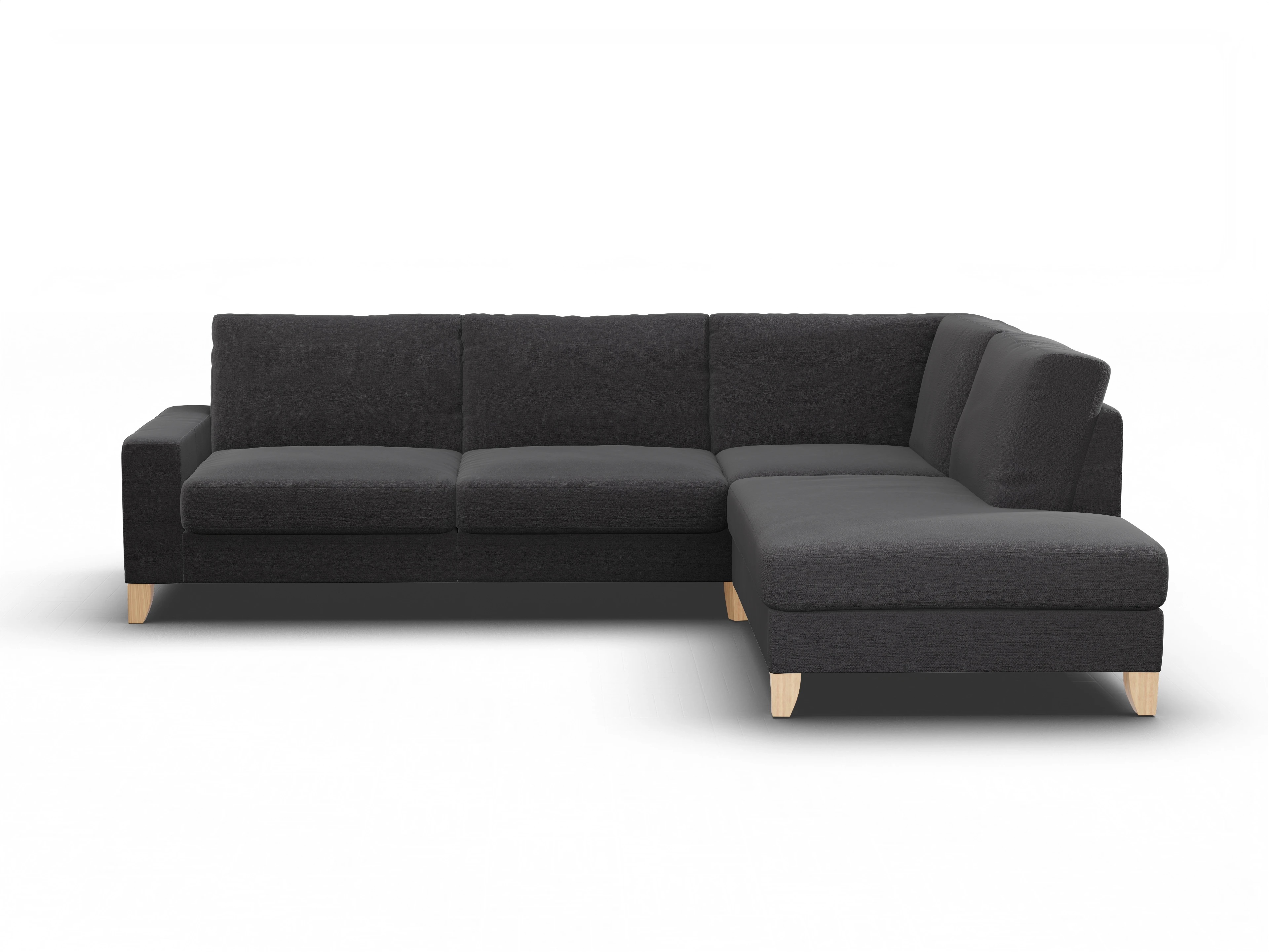 Ansicht des Produktes Casco 2.0 Ecksofa rechts Abschluss offen in Stoff Grau