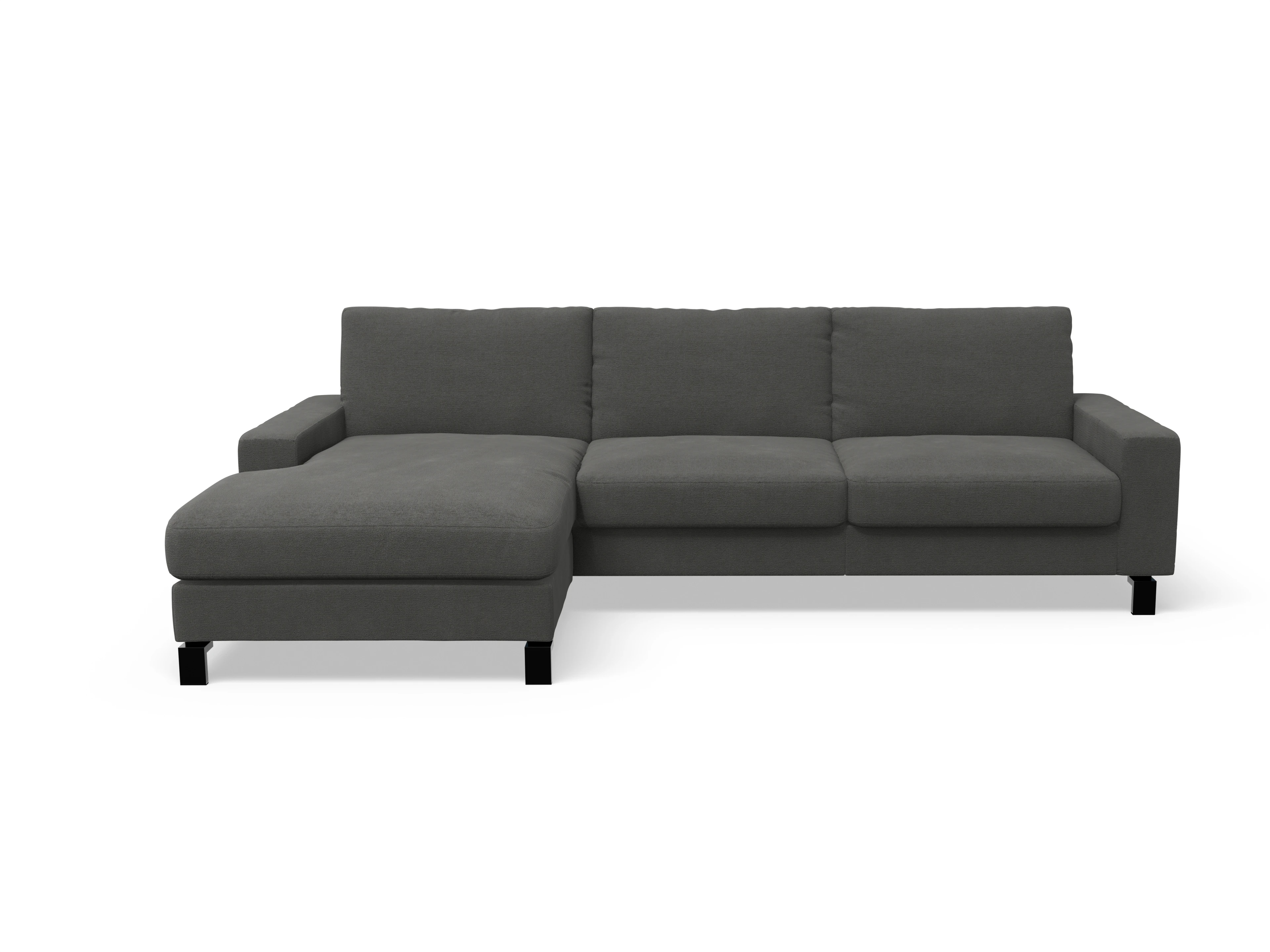 Ansicht des Produktes Casco 2.0 Ecksofa links Abschluss offen in Stoff Grau