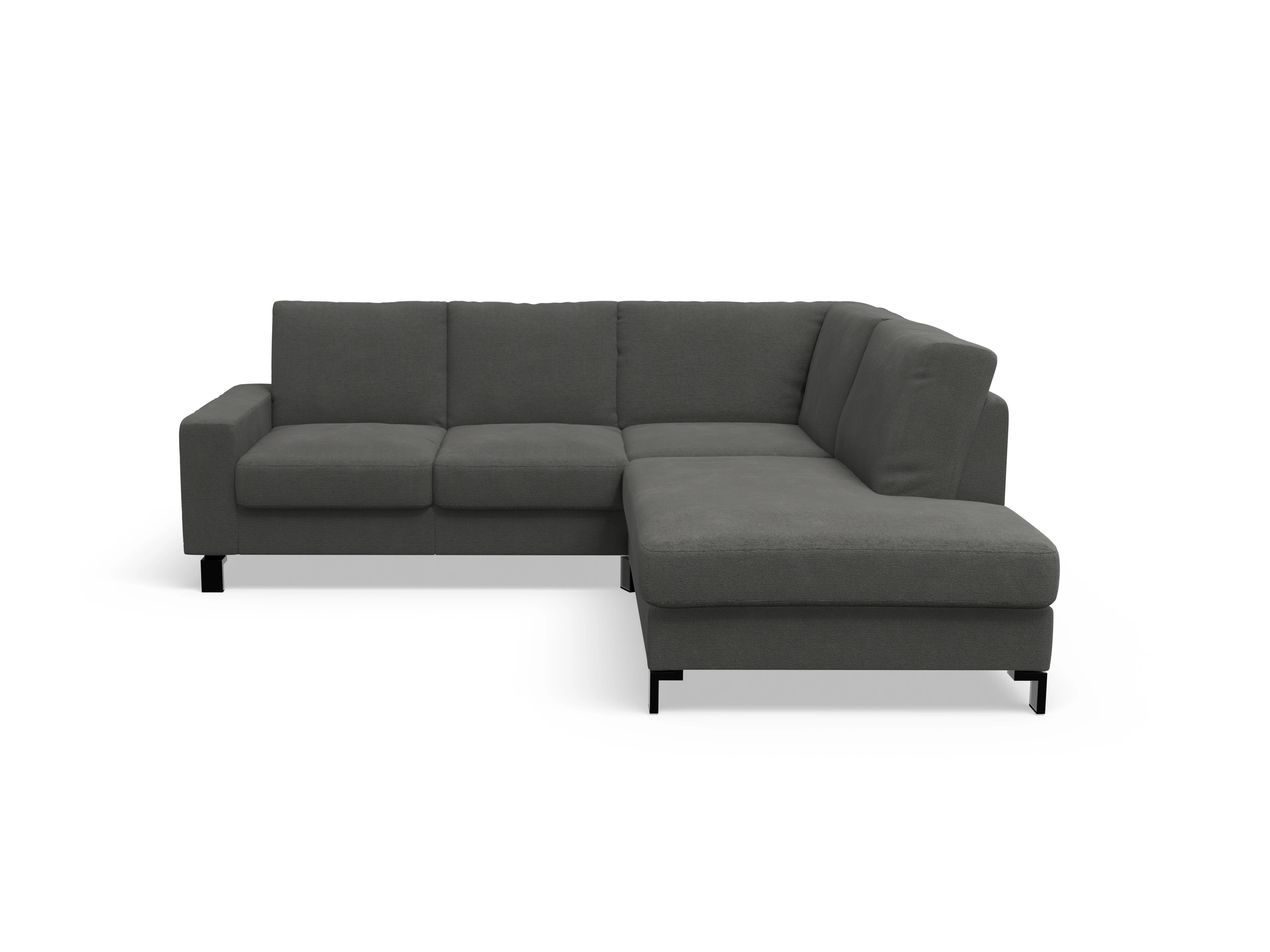 Ansicht des Produktes Casco 2.0 Ecksofa rechts Abschluss offen in Stoff Grau