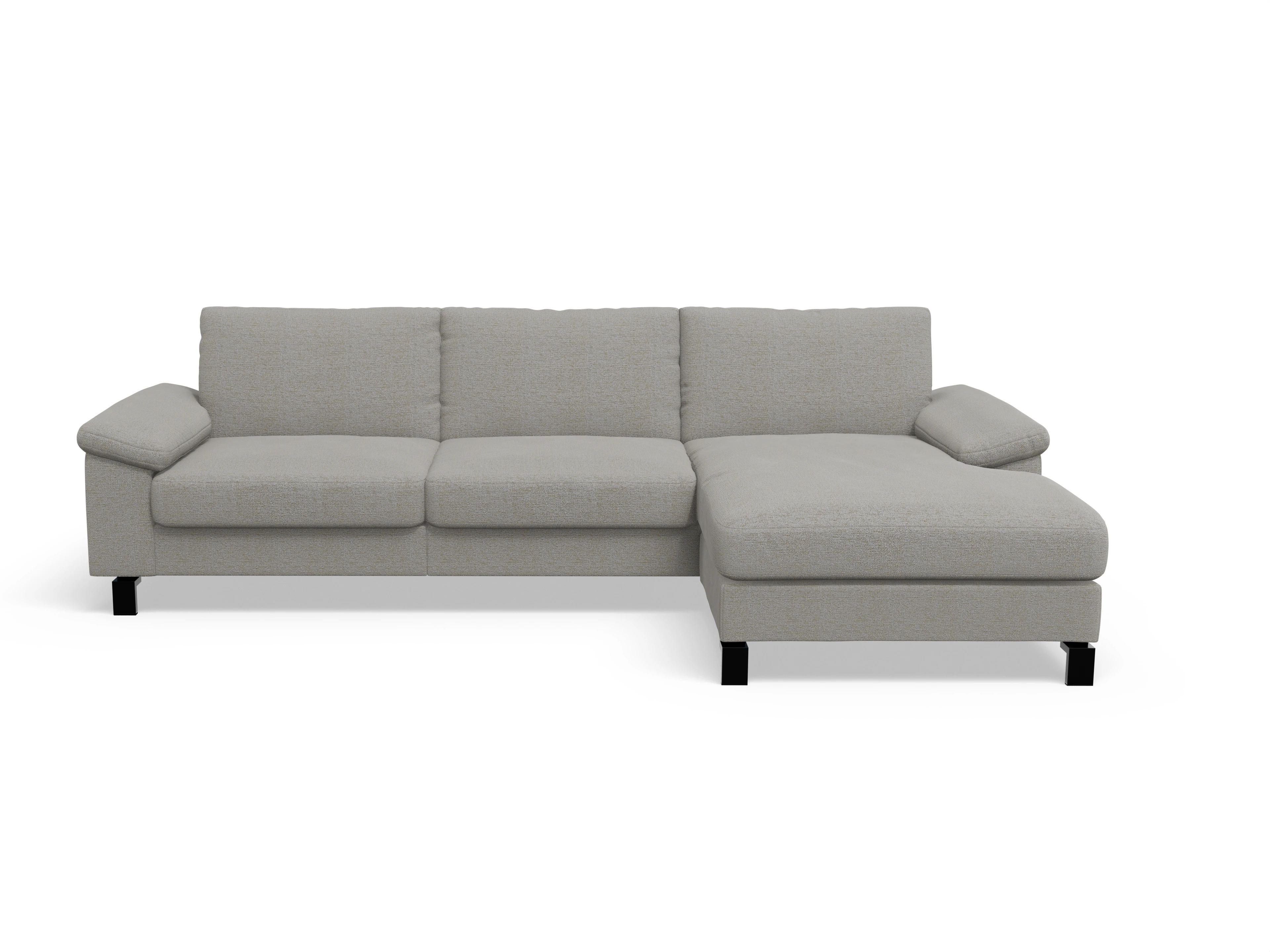 Ansicht des Produktes Casco 2.0 Ecksofa rechts Abschluss offen in Stoff Grau