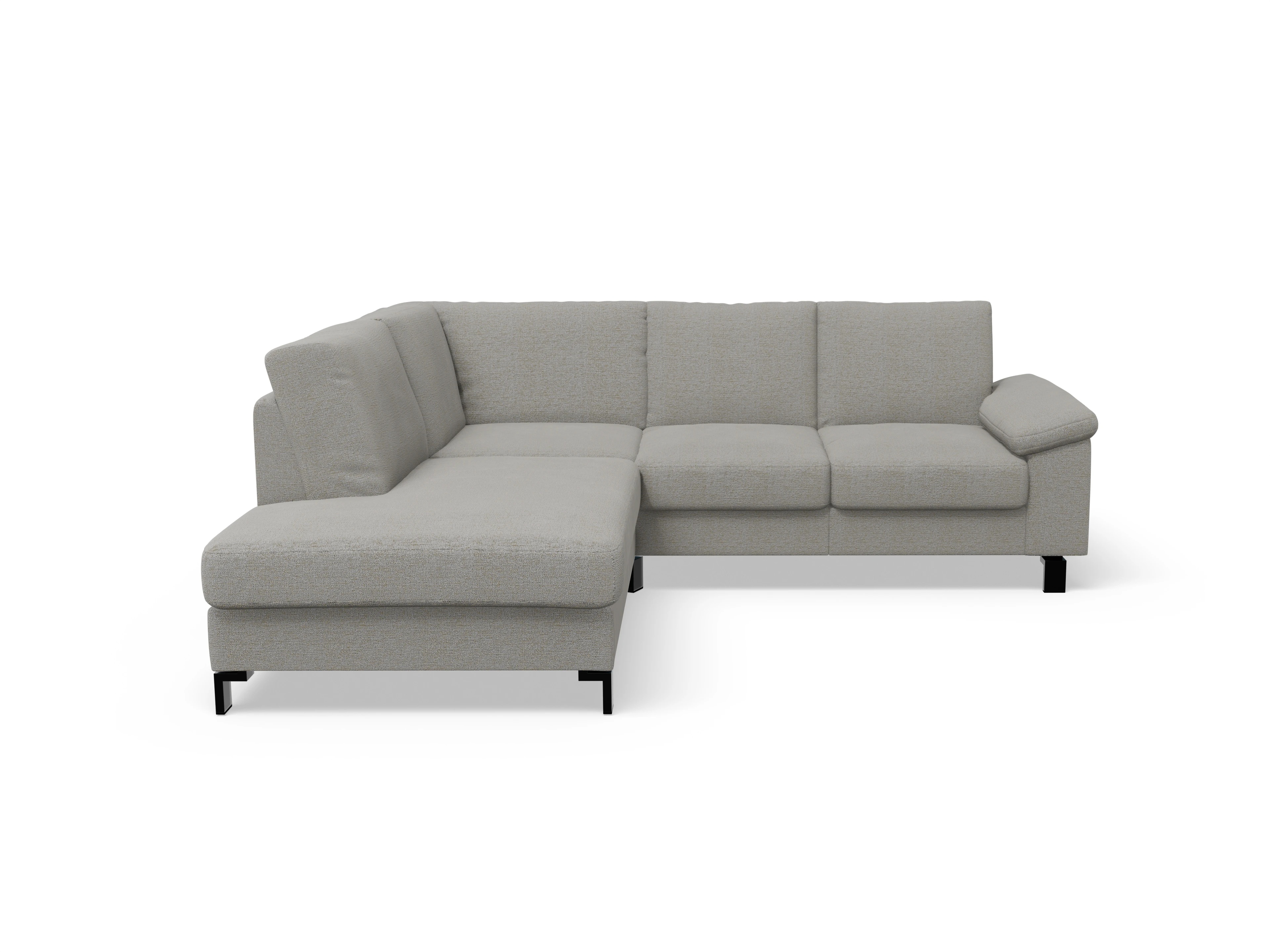 Casco Ecksofa UM Small L Ansicht des Produktes Casco 2.0 Ecksofa links Abschluss offen in Stoff Grau