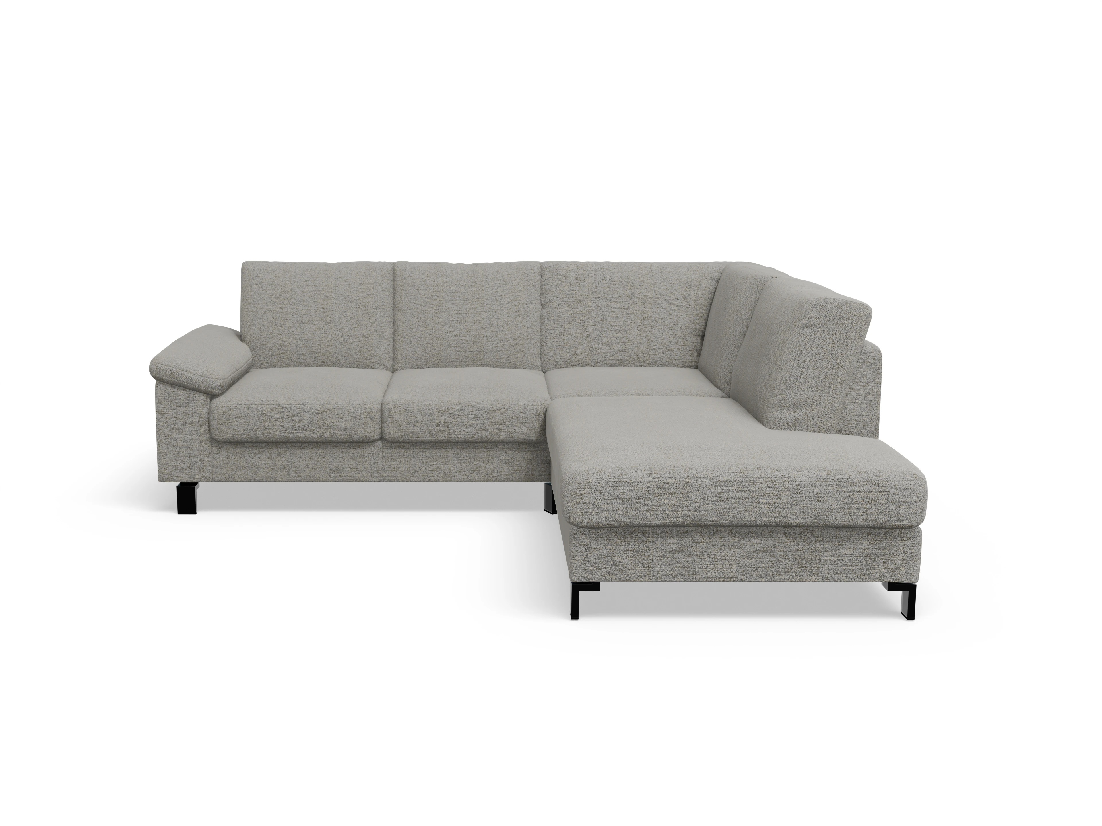 Ansicht des Produktes Casco 2.0 Ecksofa rechts Abschluss offen in Stoff Grau