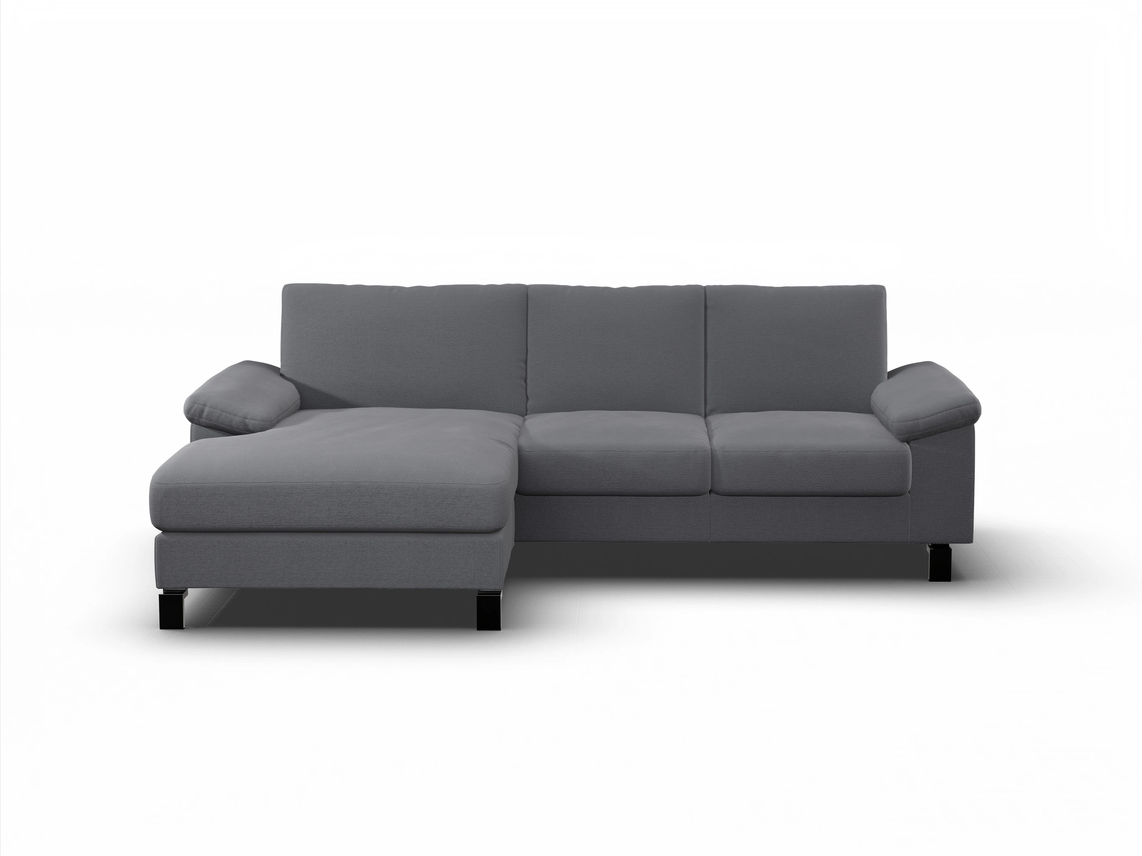 Ansicht des Produktes Casco 2.0 Ecksofa links Abschluss offen in Stoff Grau