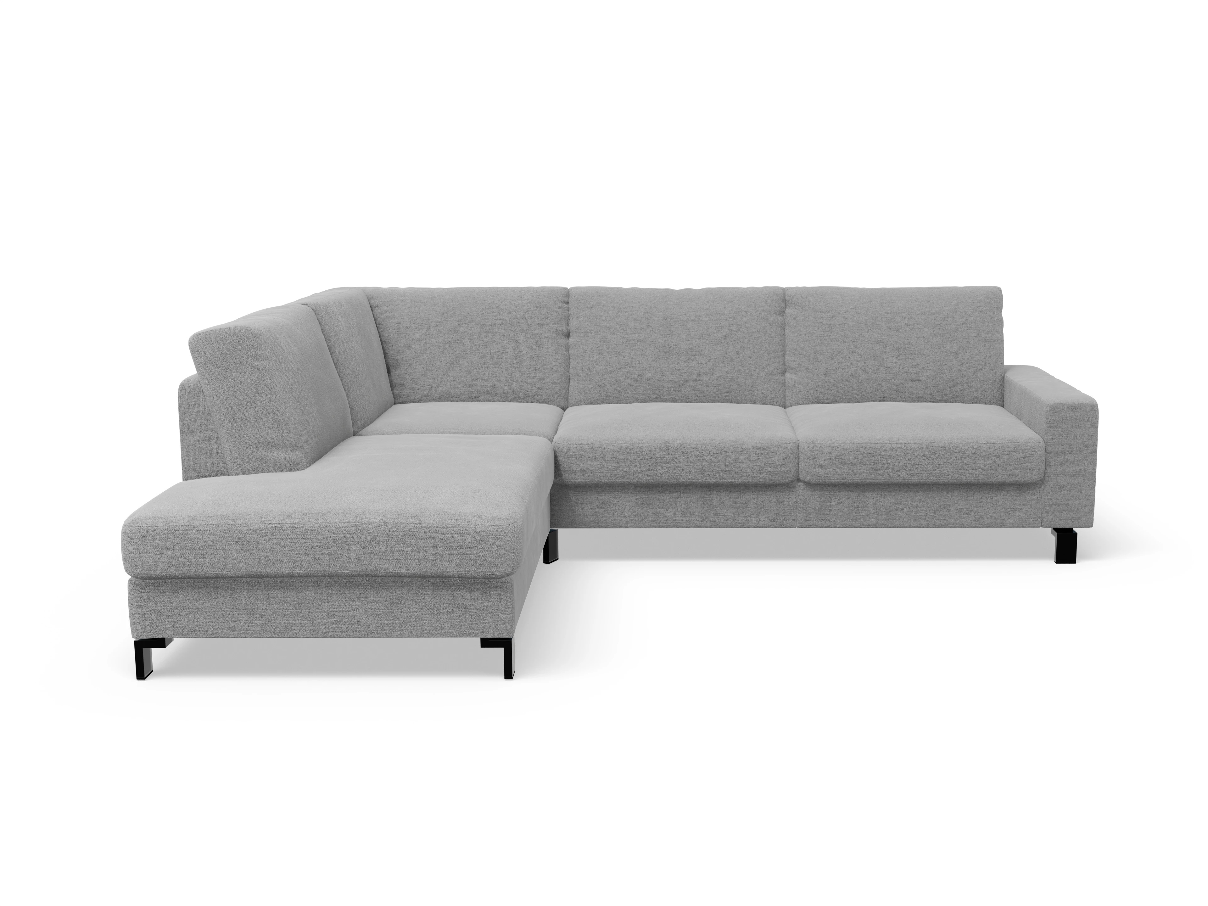 Ansicht des Produktes Casco 2.0 Ecksofa links Abschluss offen in Stoff Grau
