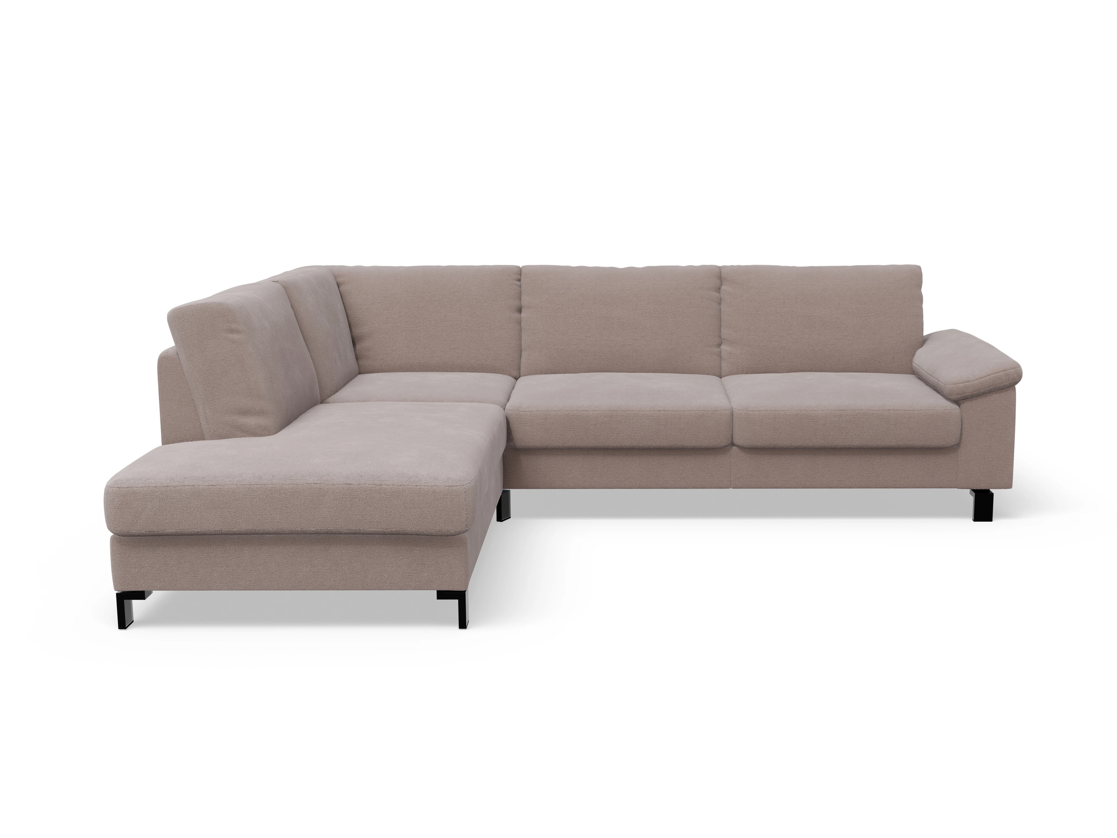Ansicht des Produktes Casco 2.0 Ecksofa links Abschluss offen in Stoff Braun