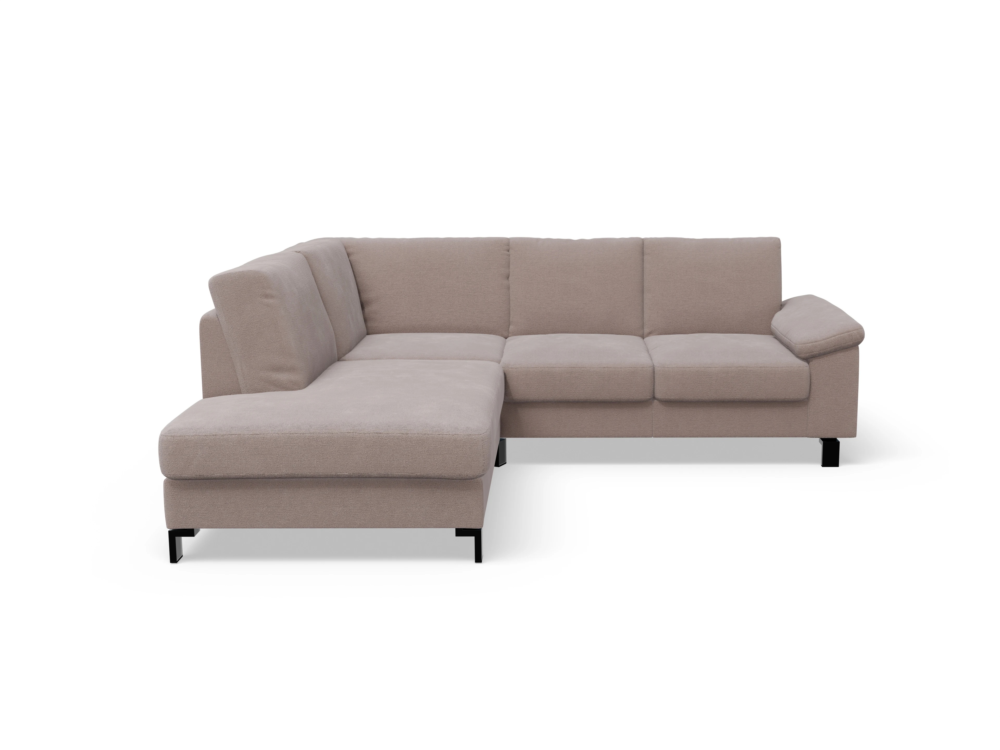 Ansicht des Produktes Casco 2.0 Ecksofa links Abschluss offen in Stoff Braun