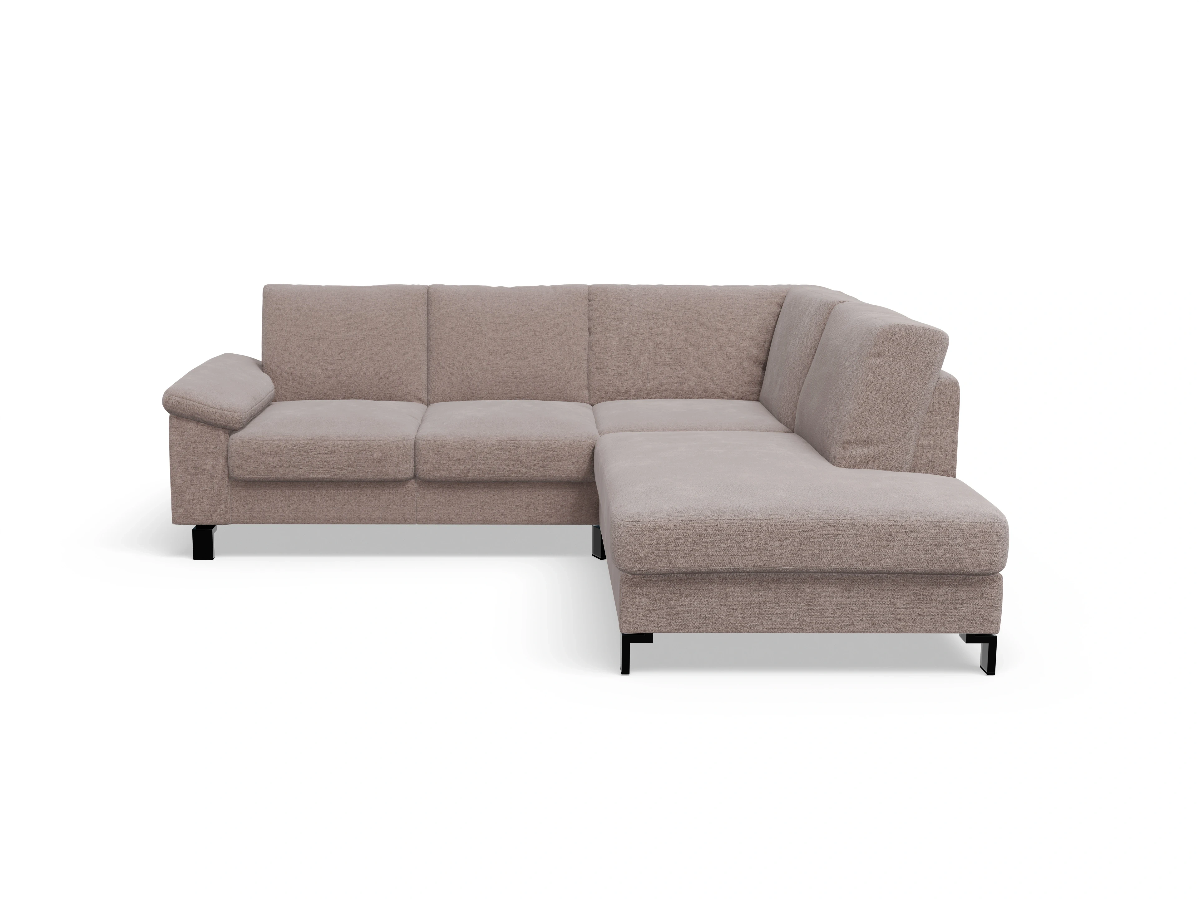 Ansicht des Produktes Casco 2.0 Ecksofa rechts Abschluss offen in Stoff Braun