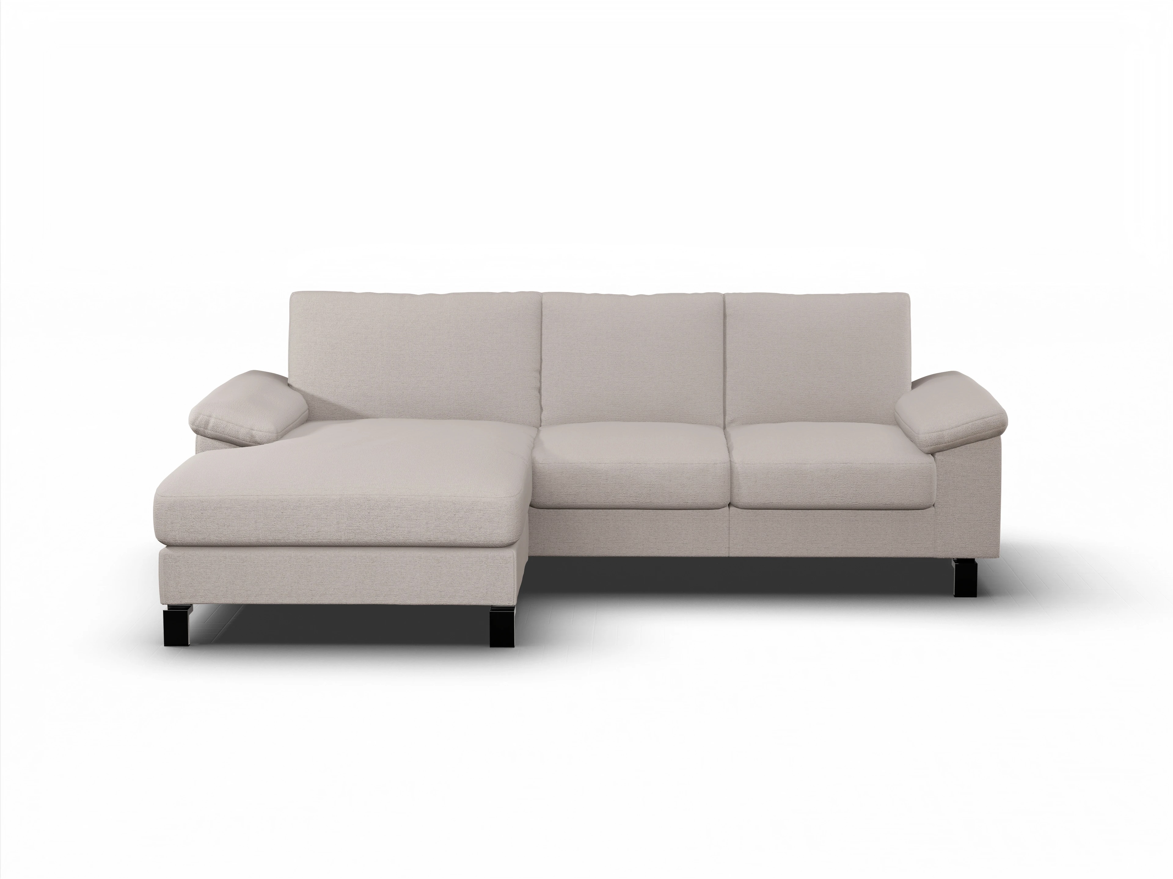 Casco Ecksofa LO Medium L Ansicht des Produktes Casco 2.0 Ecksofa links Abschluss offen in Stoff Braun