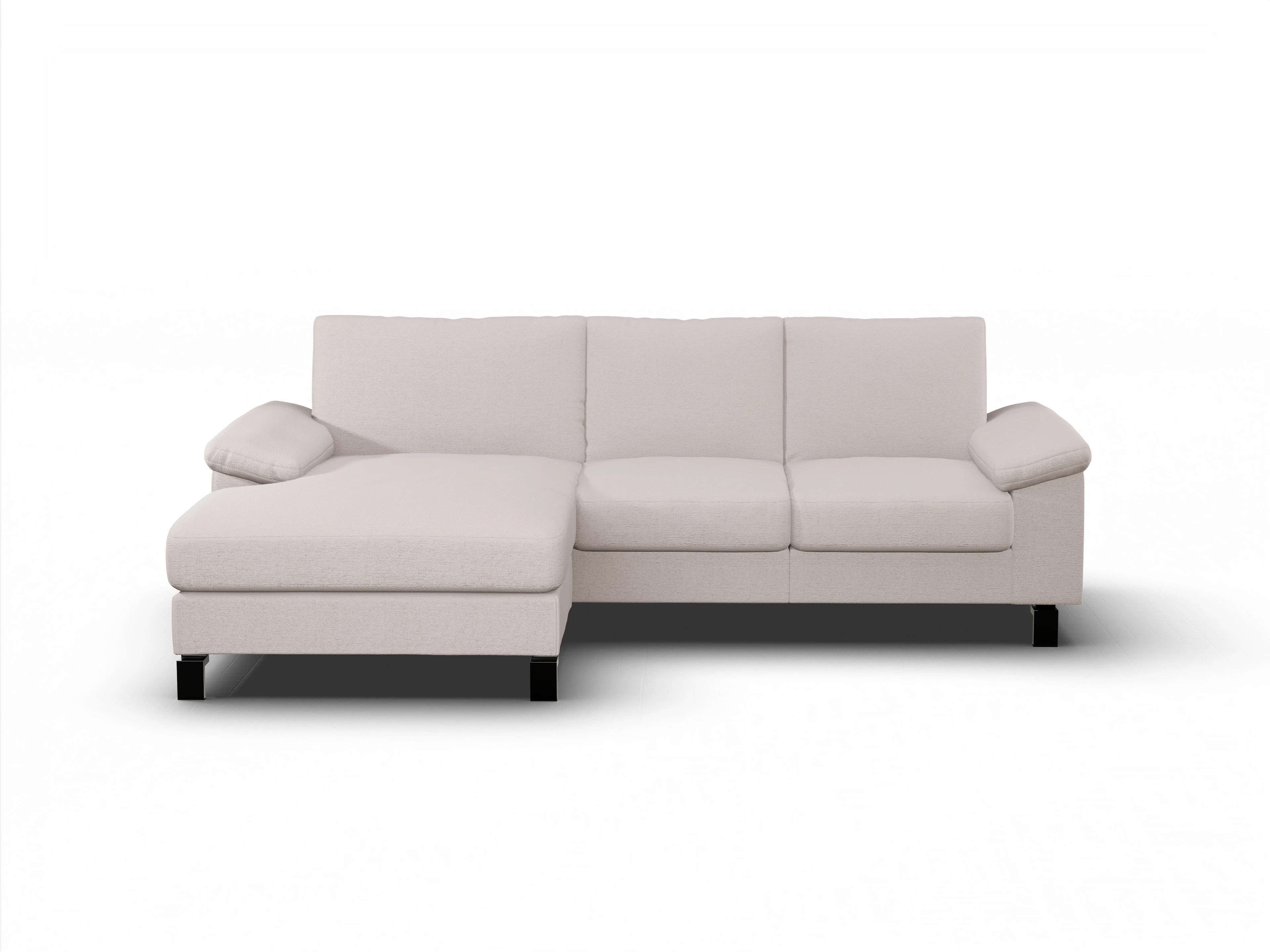 Casco Ecksofa LO Medium L Ansicht des Produktes Casco 2.0 Ecksofa links Abschluss offen in Stoff Weiss