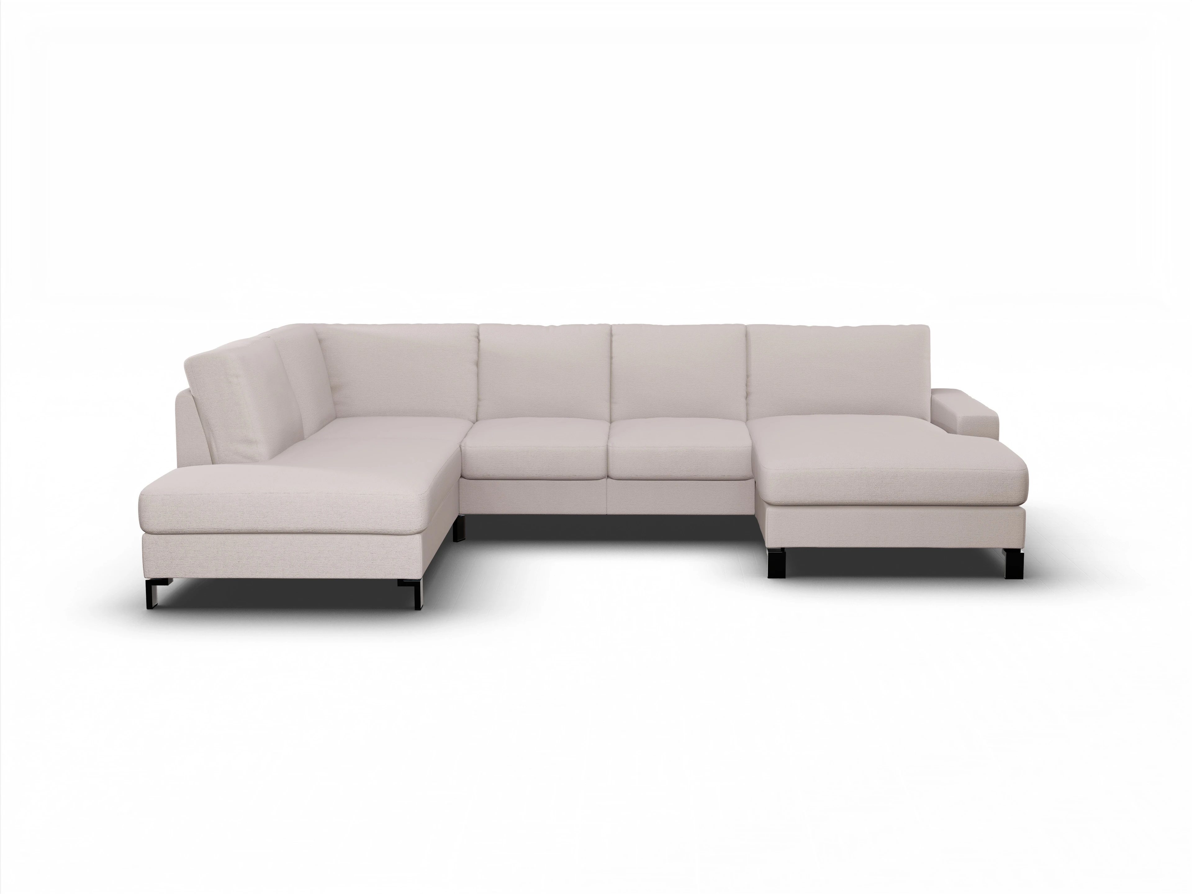 Ansicht des Produktes Casco 2.0 Wohnlandschaft offen beidseitig in Stoff Weiss