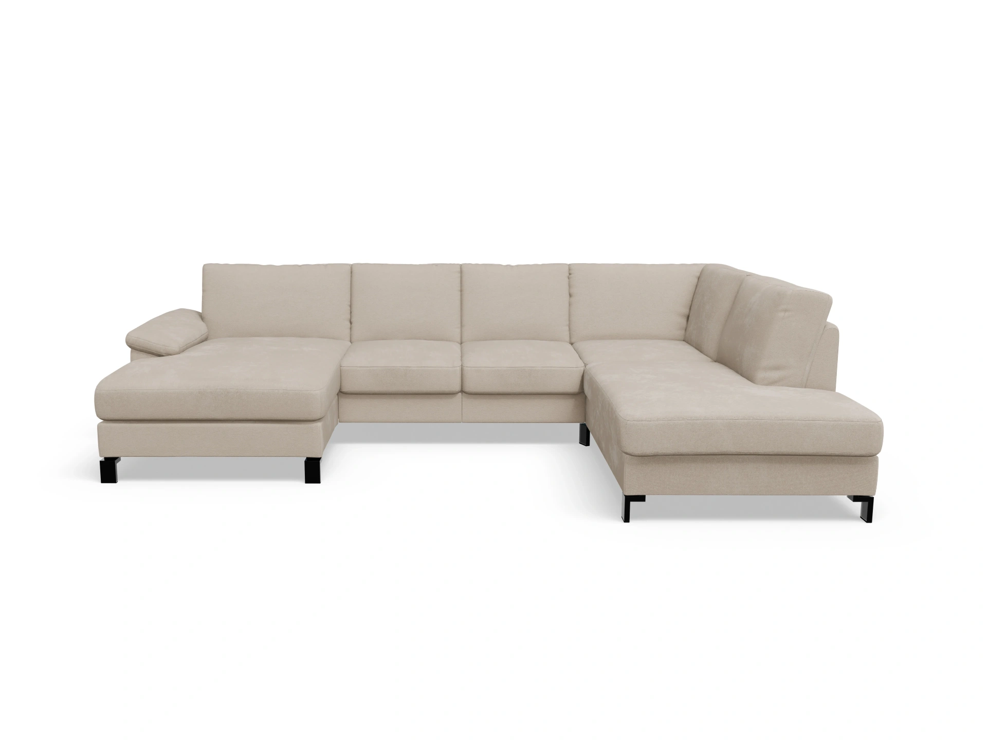 Ansicht des Produktes Casco 2.0 Wohnlandschaft offen beidseitig in Stoff Beige