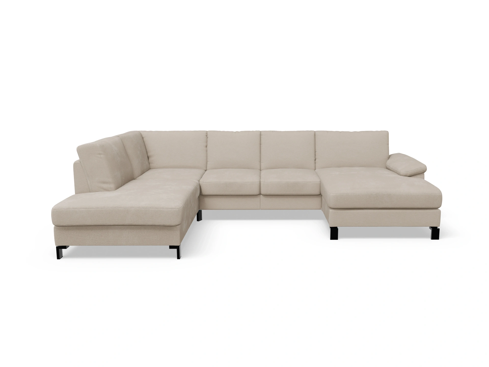 Ansicht des Produktes Casco 2.0 Wohnlandschaft offen beidseitig in Stoff Beige