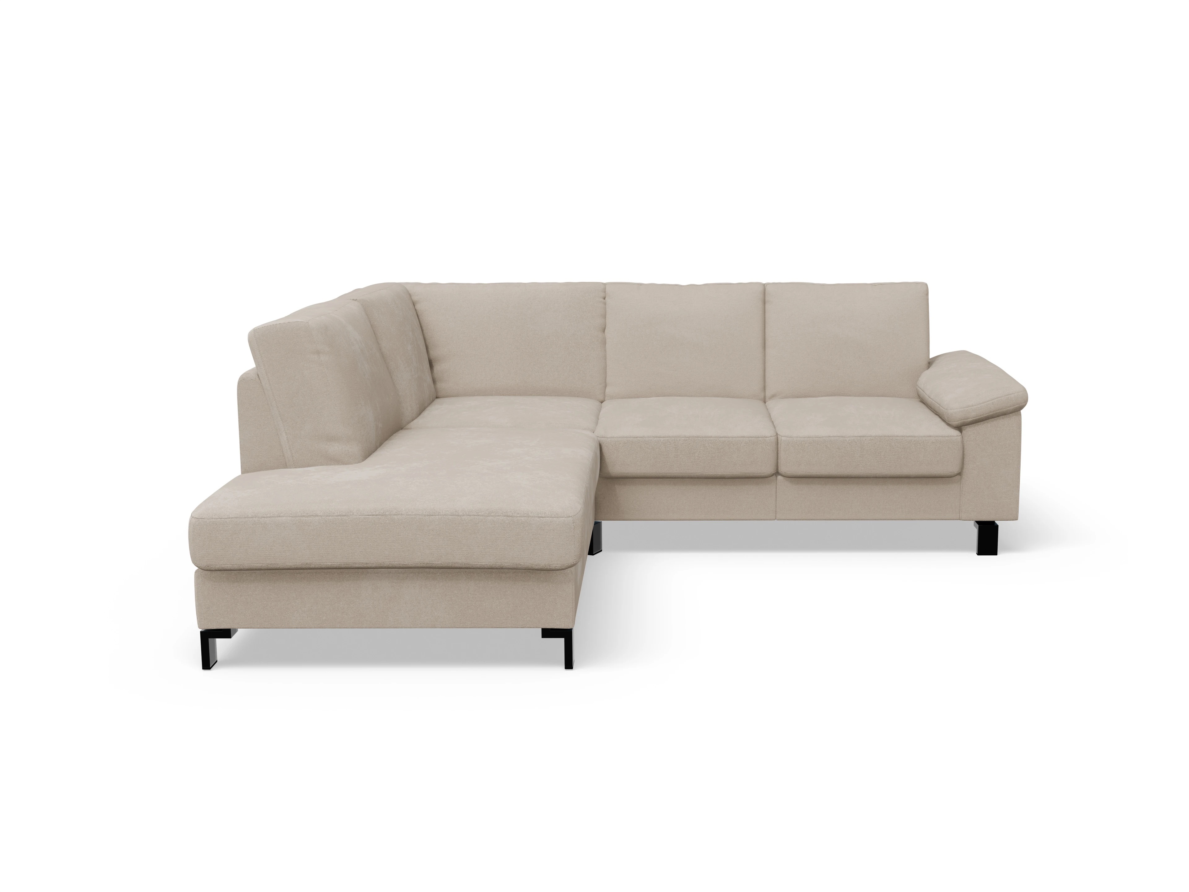 Ansicht des Produktes Casco 2.0 Ecksofa links Abschluss offen in Stoff Beige