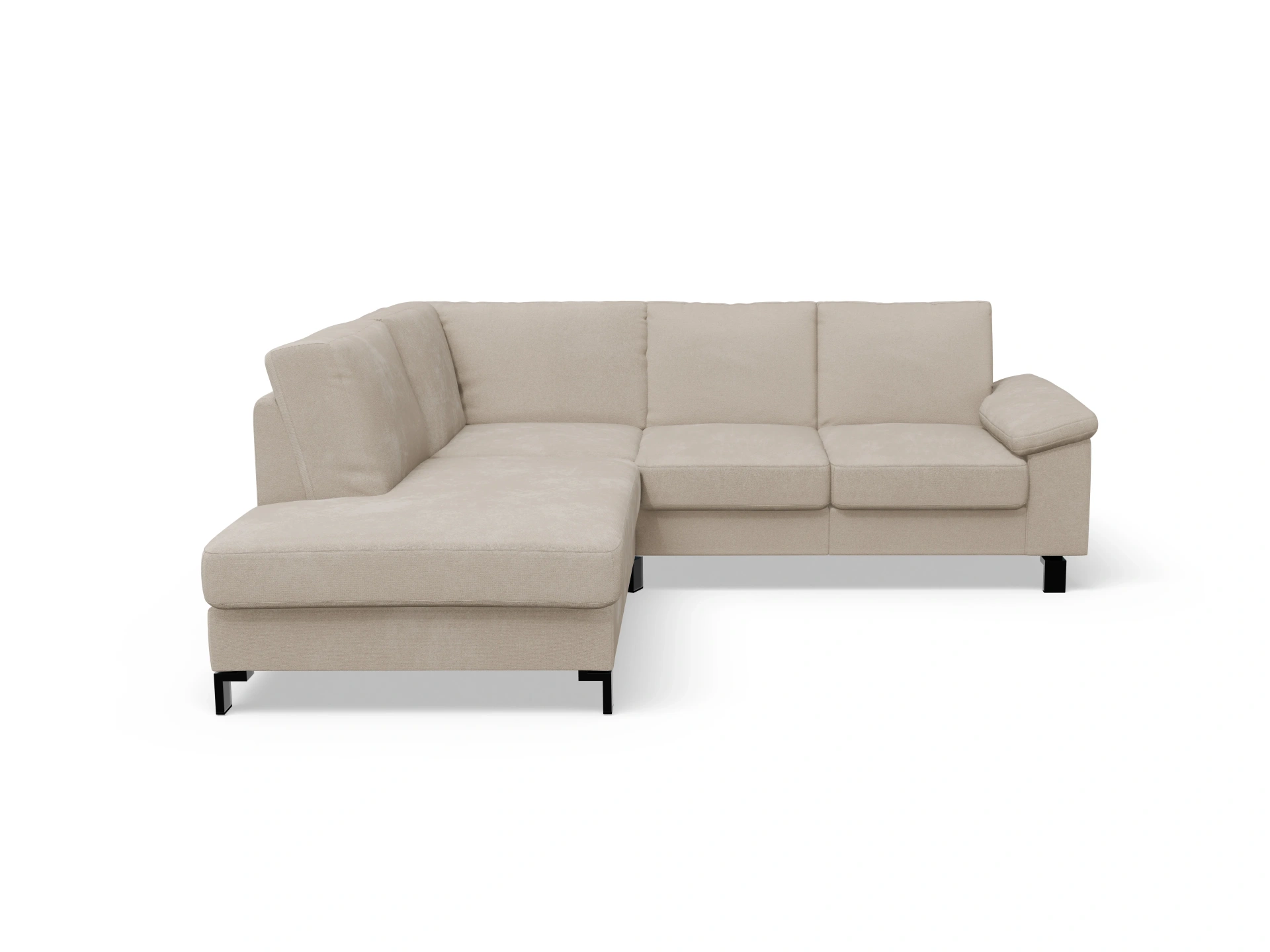 Ansicht des Produktes Casco 2.0 Ecksofa links Abschluss offen in Stoff Beige