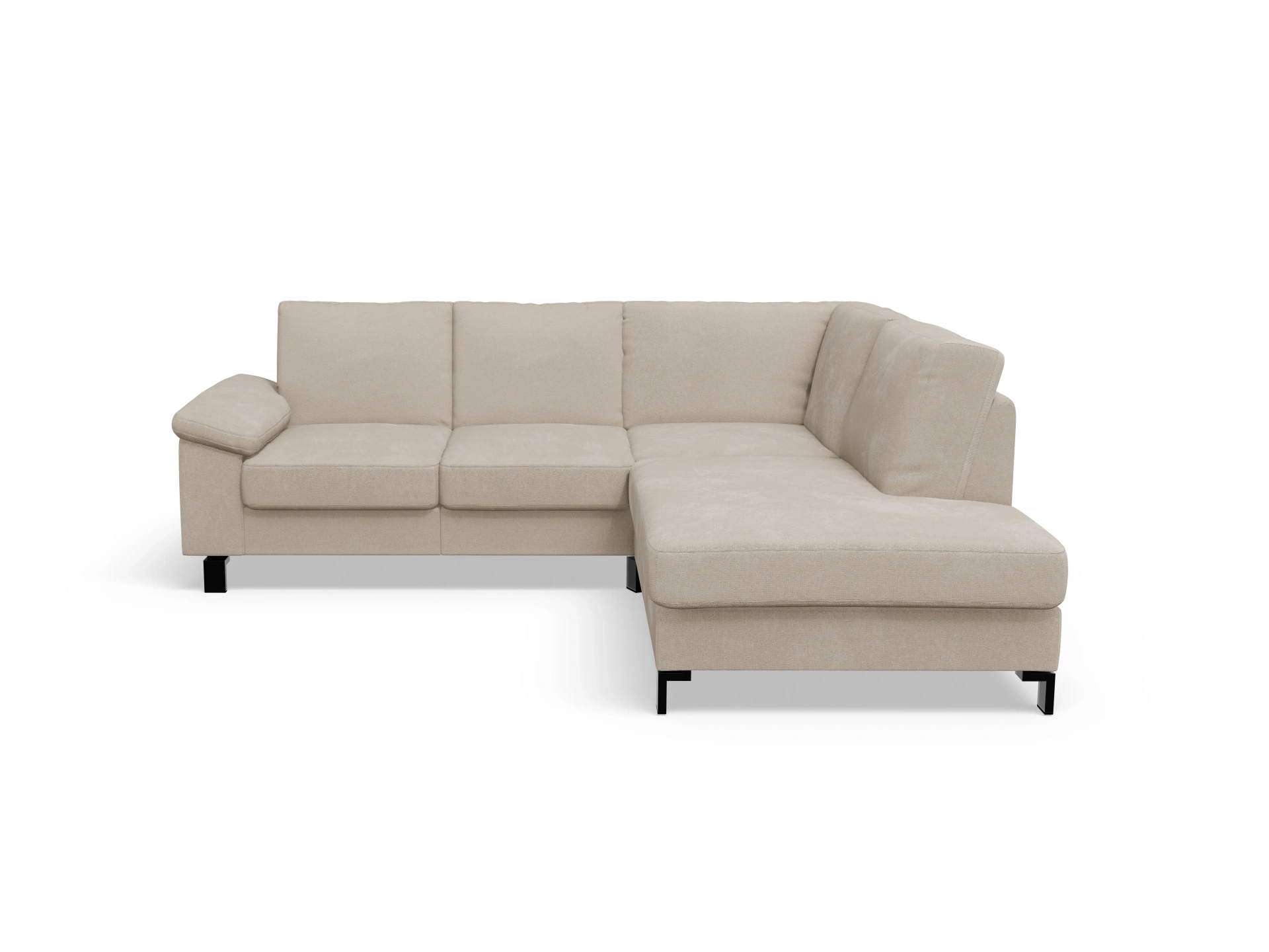 Ansicht des Produktes Casco 2.0 Ecksofa rechts Abschluss offen in Stoff Beige