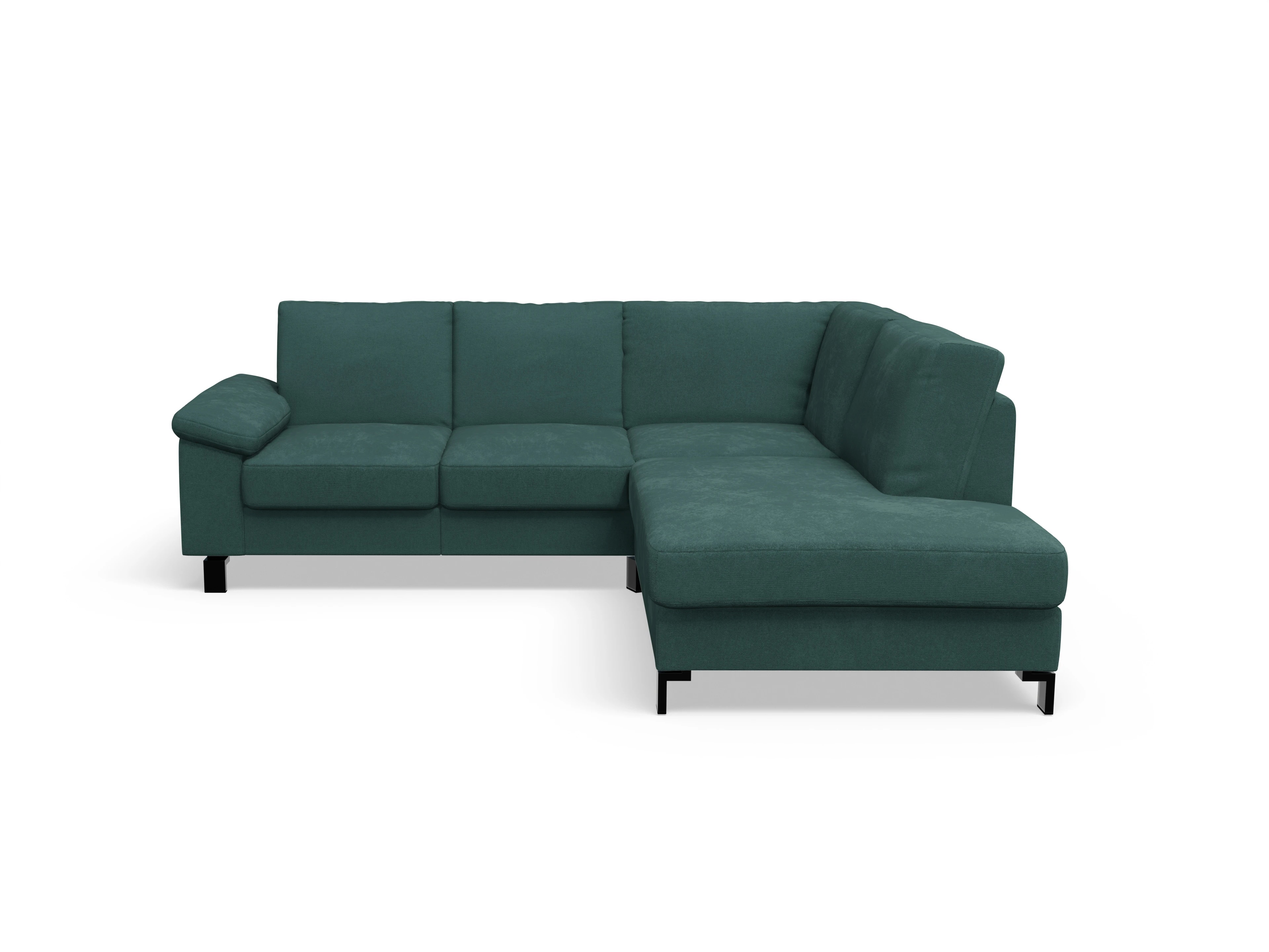 Casco Ecksofa UM Small R Ansicht des Produktes Casco 2.0 Ecksofa rechts Abschluss offen in Stoff Grün