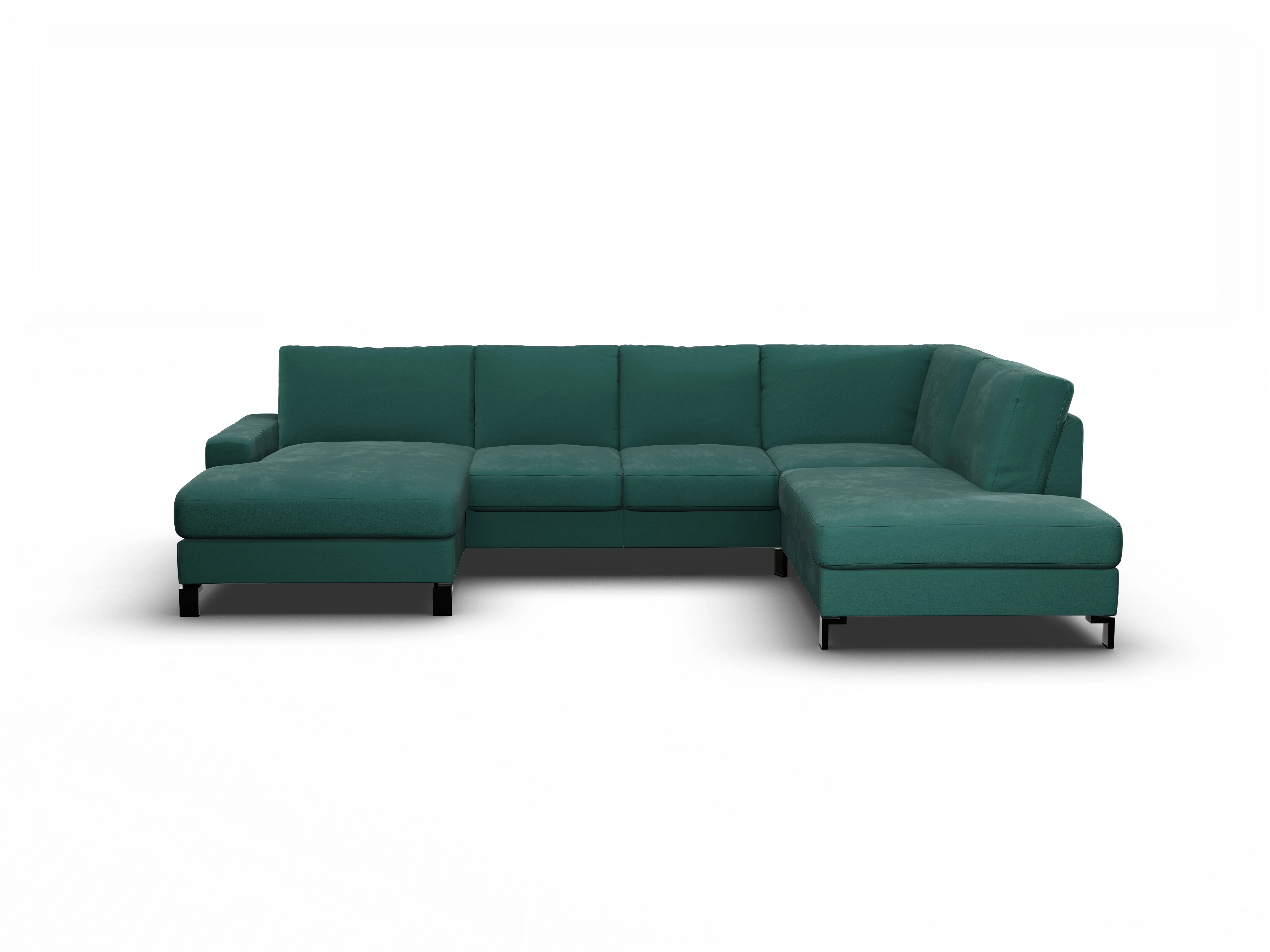 Ansicht des Produktes Casco 2.0 Wohnlandschaft offen beidseitig in Stoff Grün