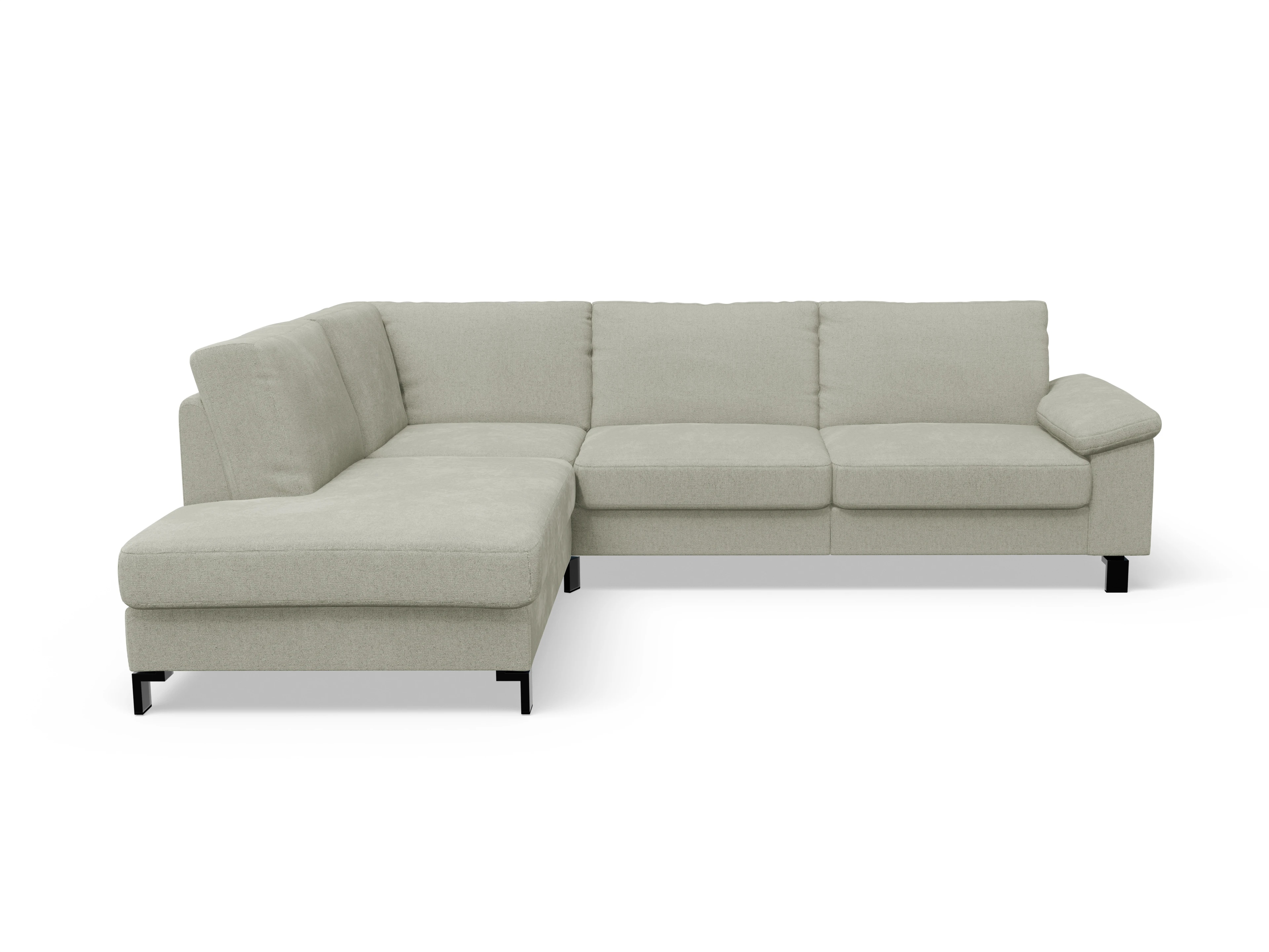 Ansicht des Produktes Casco 2.0 Ecksofa links Abschluss offen in Stoff Grau