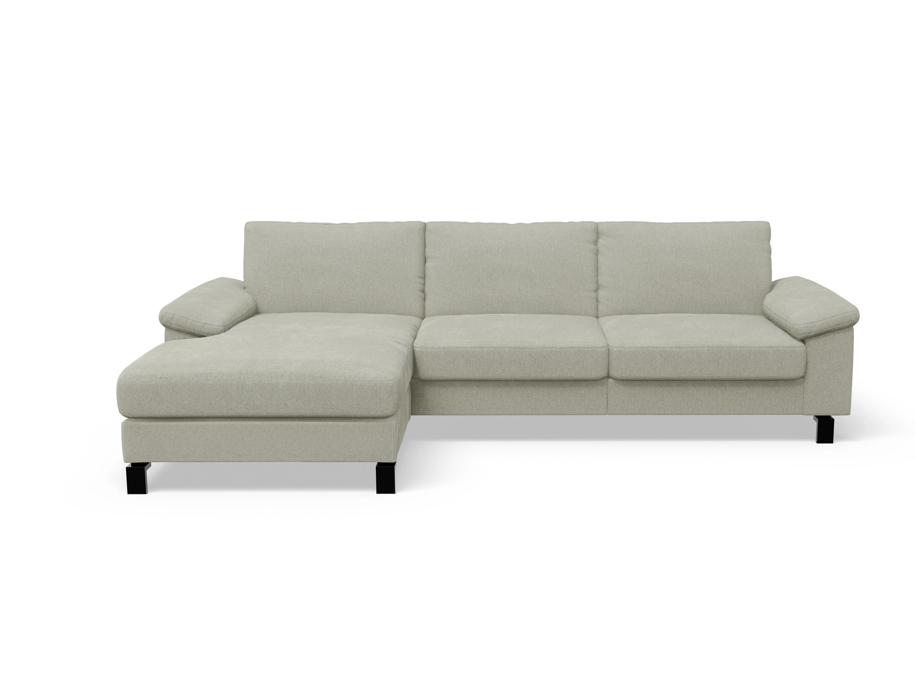 Ansicht des Produktes Casco 2.0 Ecksofa links Abschluss offen in Stoff Grau