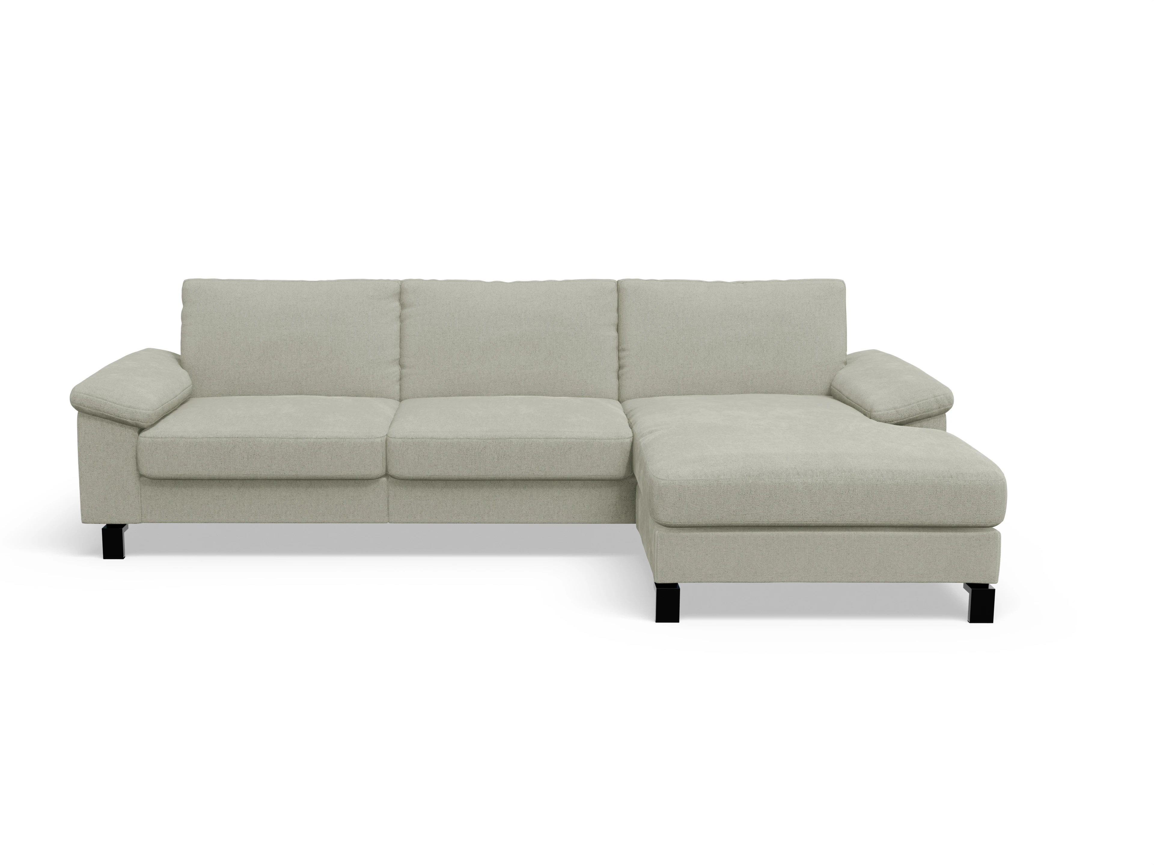 Ansicht des Produktes Casco 2.0 Ecksofa rechts Abschluss offen in Stoff Grau