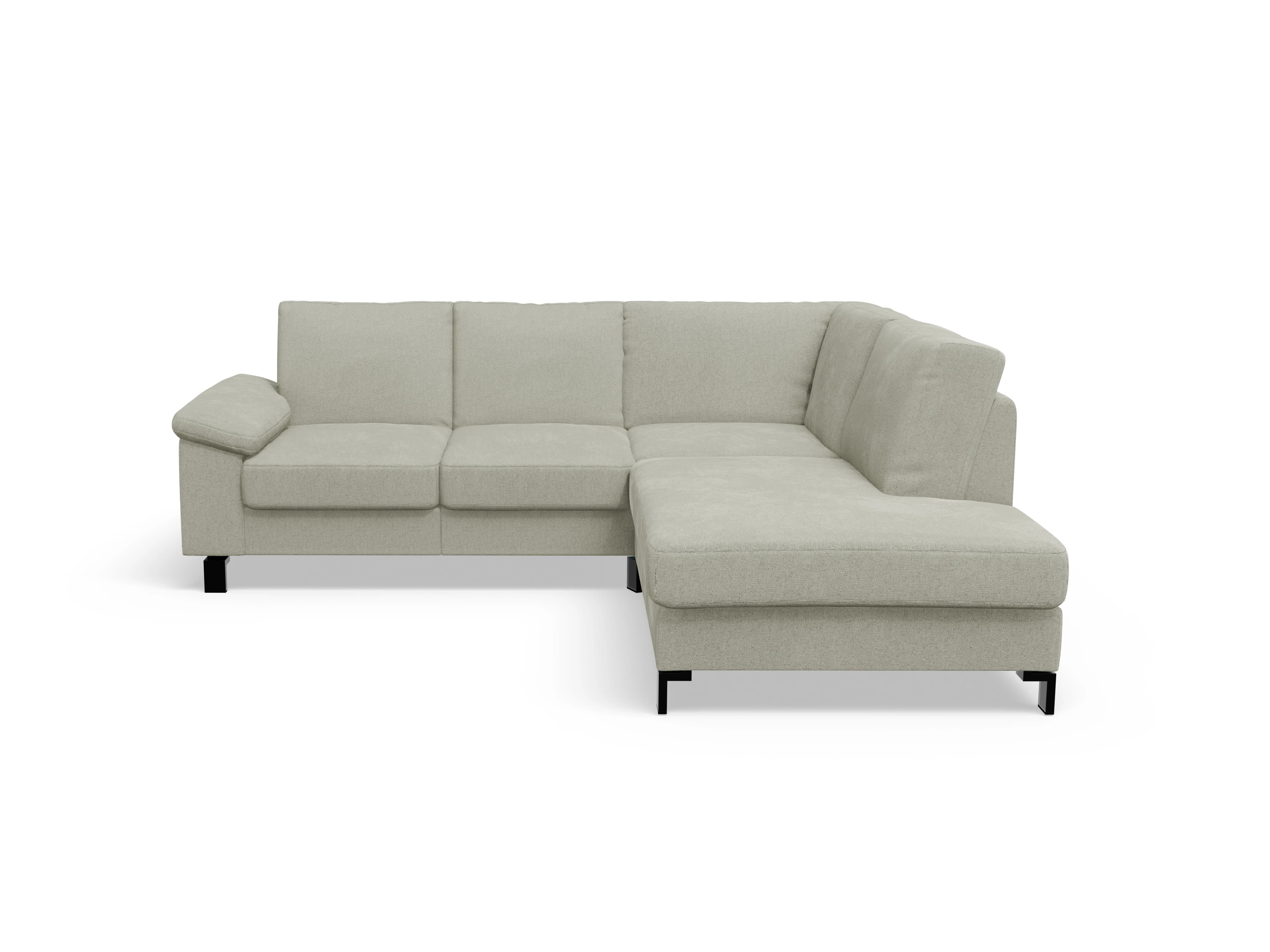Ansicht des Produktes Casco 2.0 Ecksofa rechts Abschluss offen in Stoff Grau