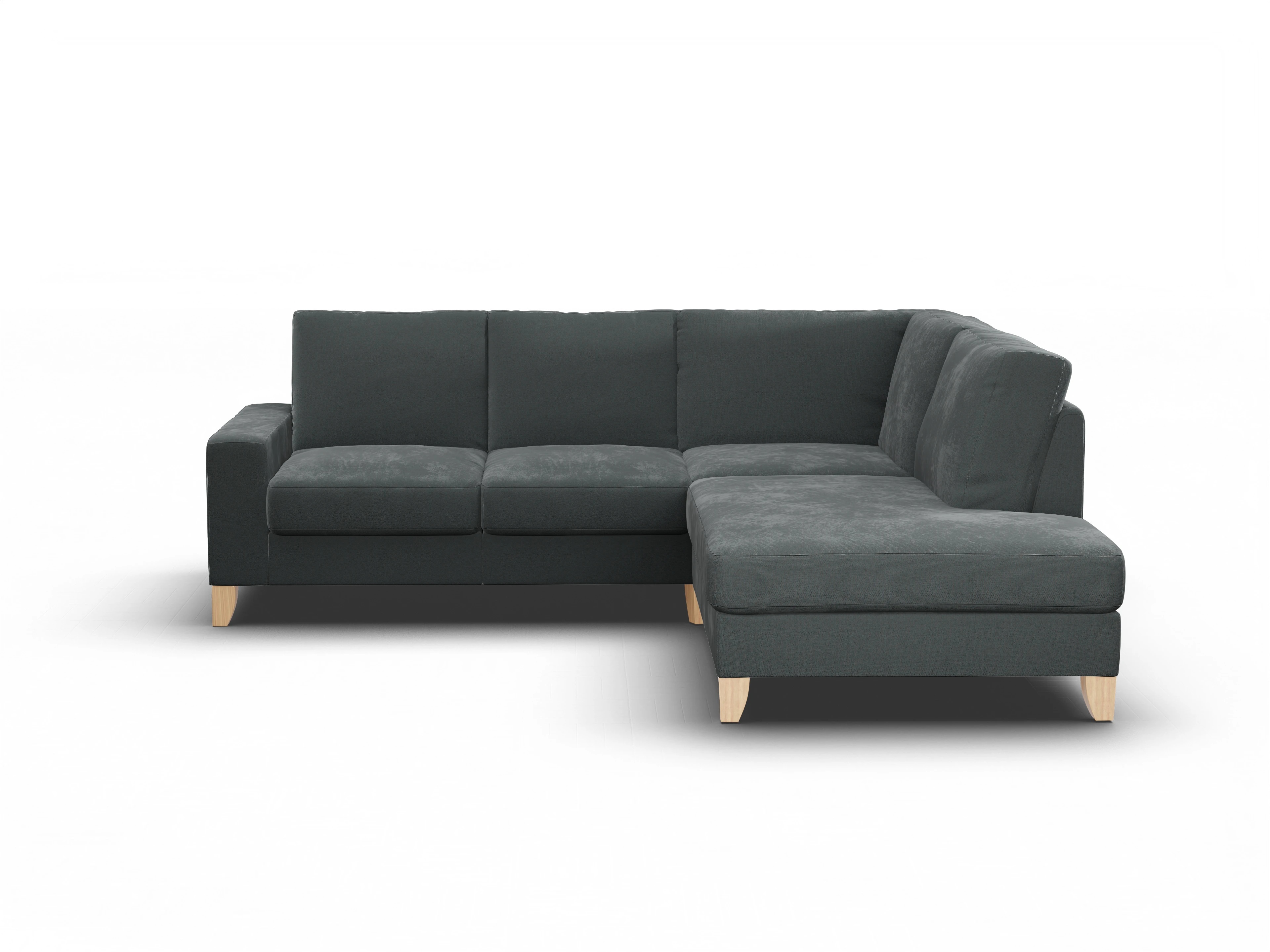 Ansicht des Produktes Casco 2.0 Ecksofa rechts Abschluss offen in Stoff Grau