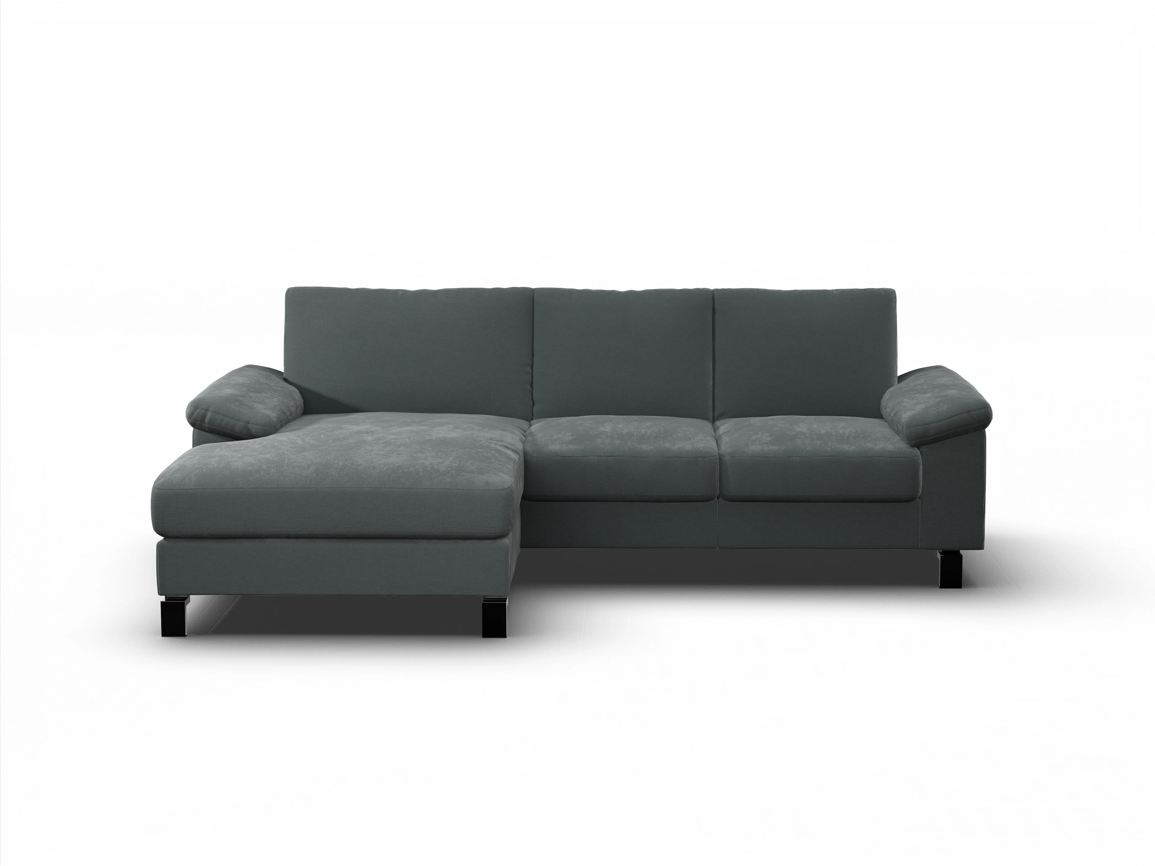 Ansicht des Produktes Casco 2.0 Ecksofa links Abschluss offen in Stoff Grau