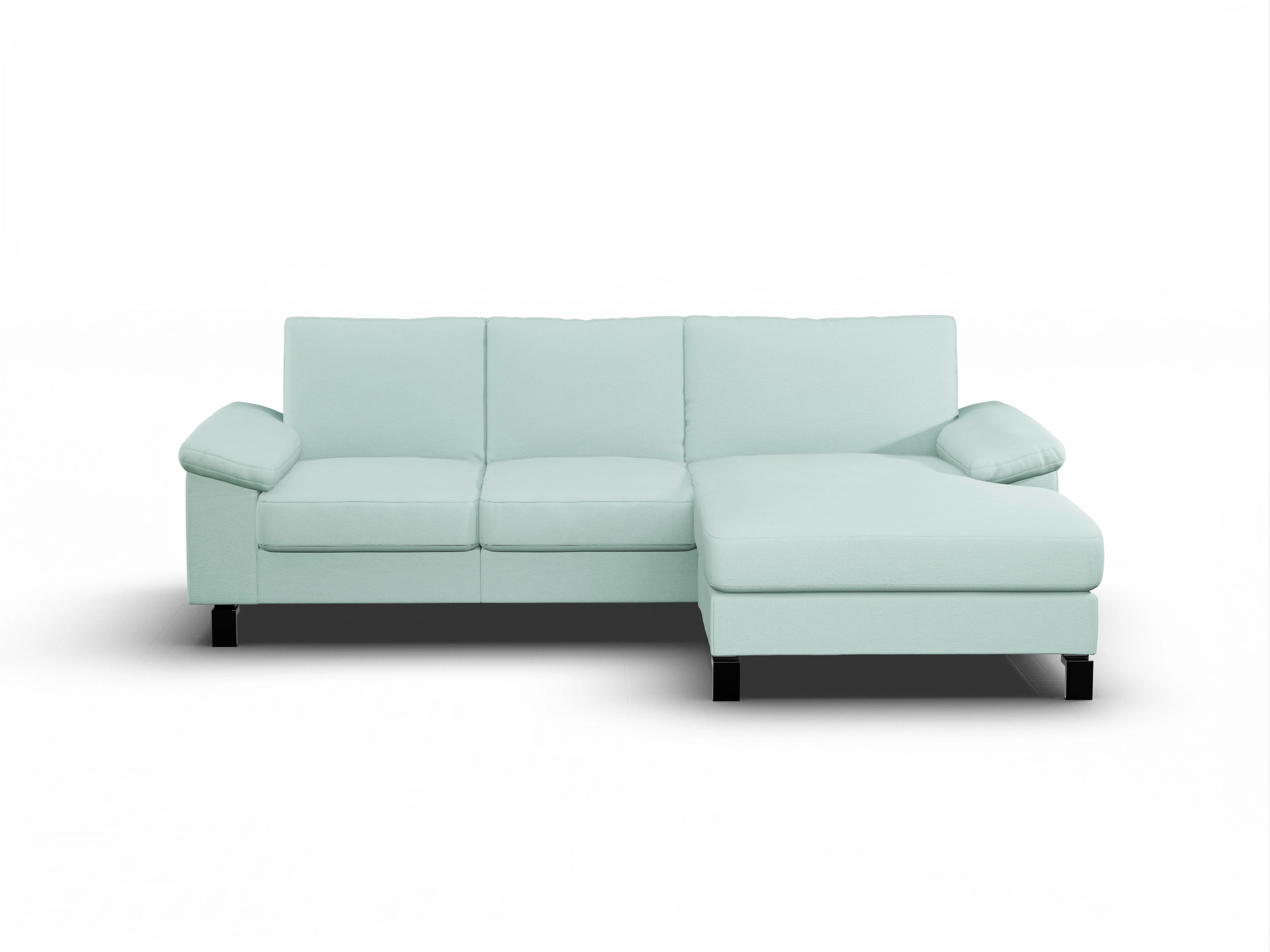 Casco Ecksofa LO Medium R Ansicht des Produktes Casco 2.0 Ecksofa rechts Abschluss offen in Stoff Grün