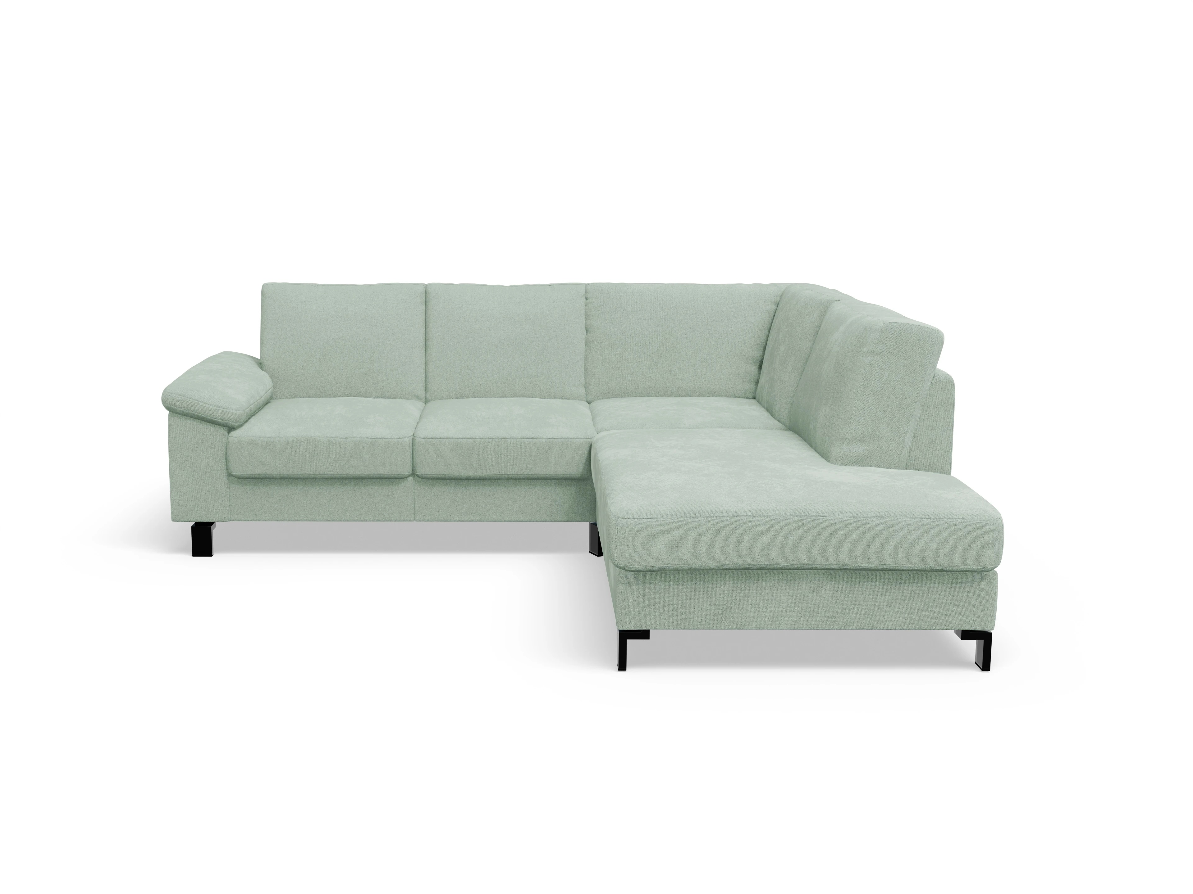 Casco Ecksofa UM Small R Ansicht des Produktes Casco 2.0 Ecksofa rechts Abschluss offen in Stoff Grün
