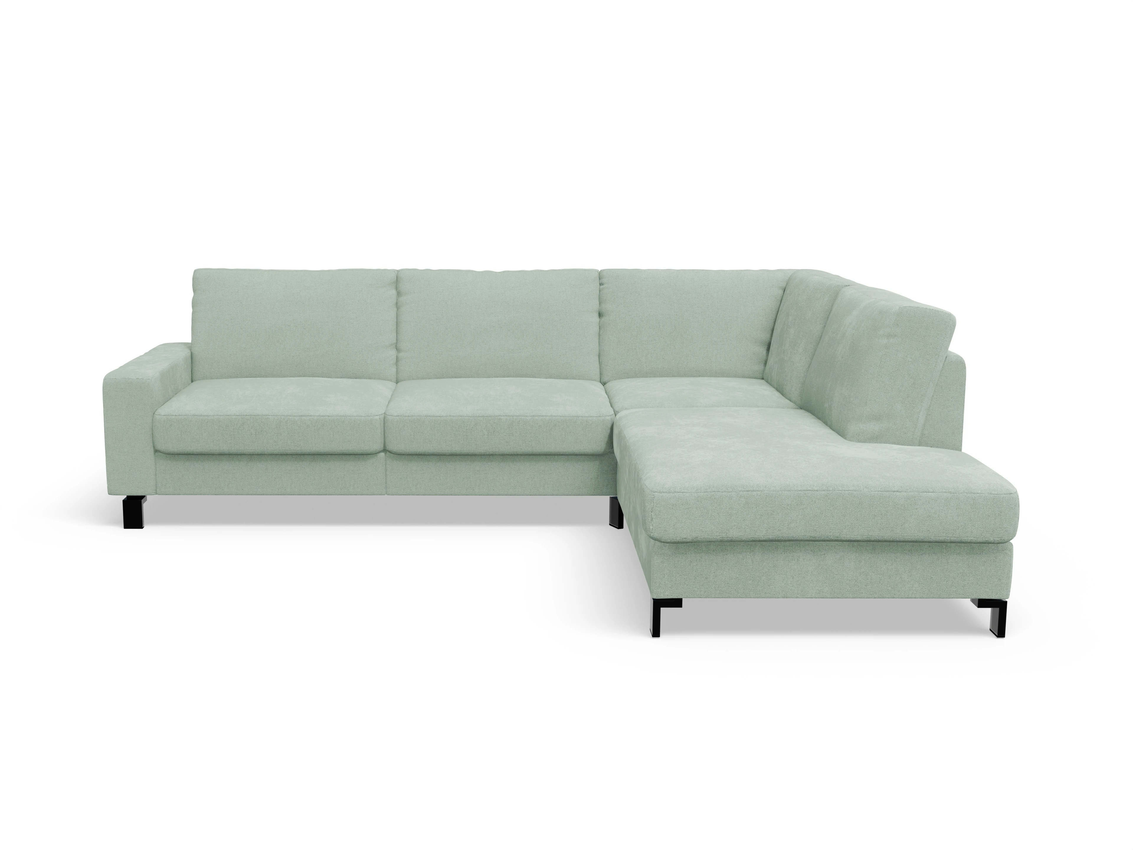 Ansicht des Produktes Casco 2.0 Ecksofa rechts Abschluss offen in Stoff Grün
