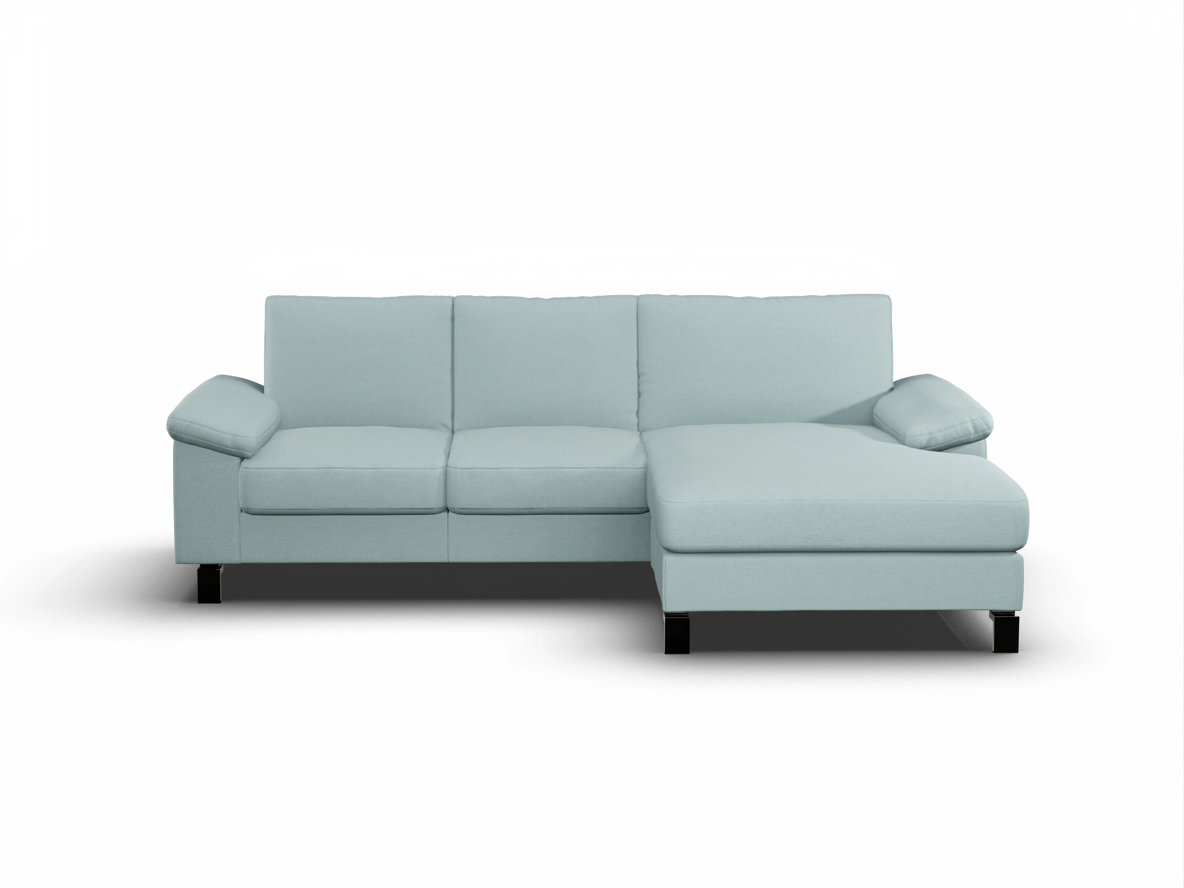 Ansicht des Produktes Casco 2.0 Ecksofa rechts Abschluss offen in Stoff Blau