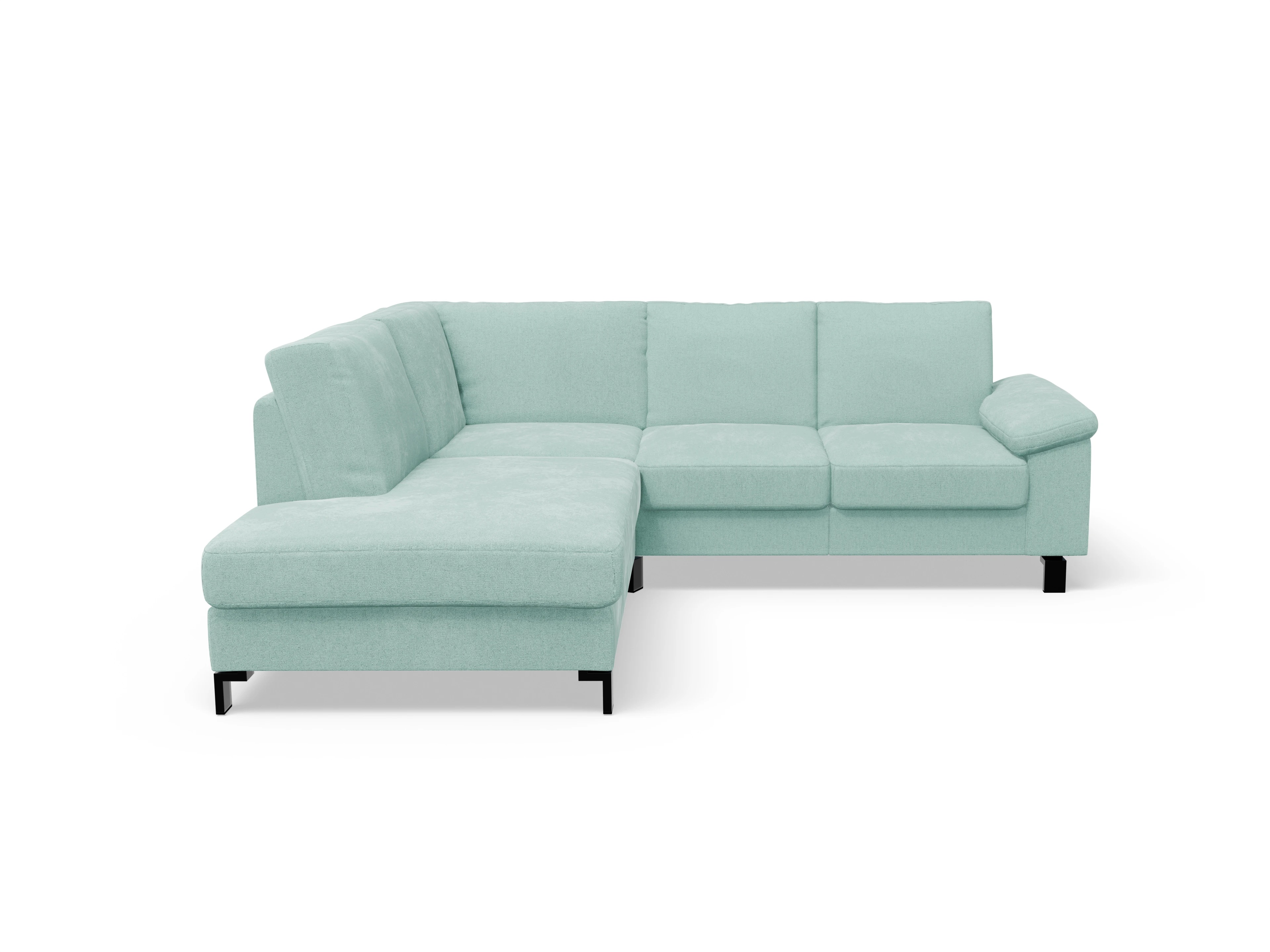 Ansicht des Produktes Casco 2.0 Ecksofa links Abschluss offen in Stoff Blau