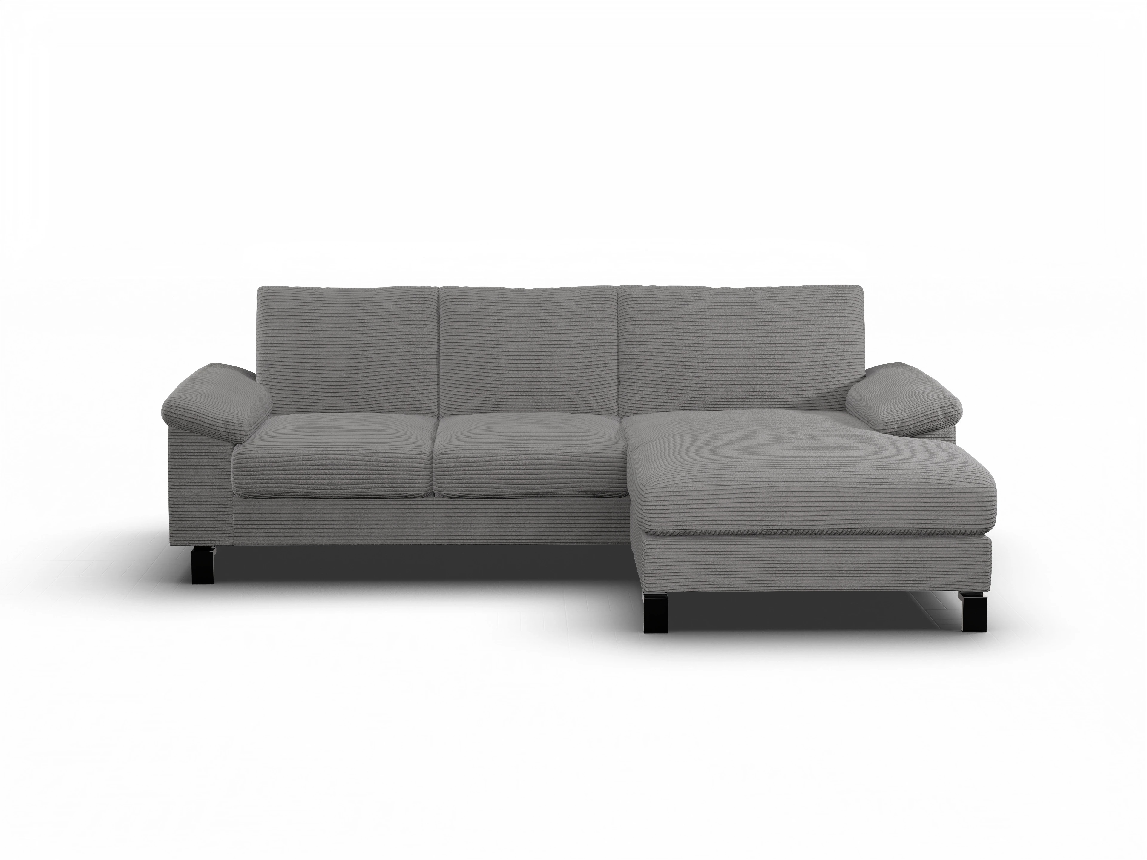Ansicht des Produktes Casco 2.0 Ecksofa rechts Abschluss offen in Stoff Grau
