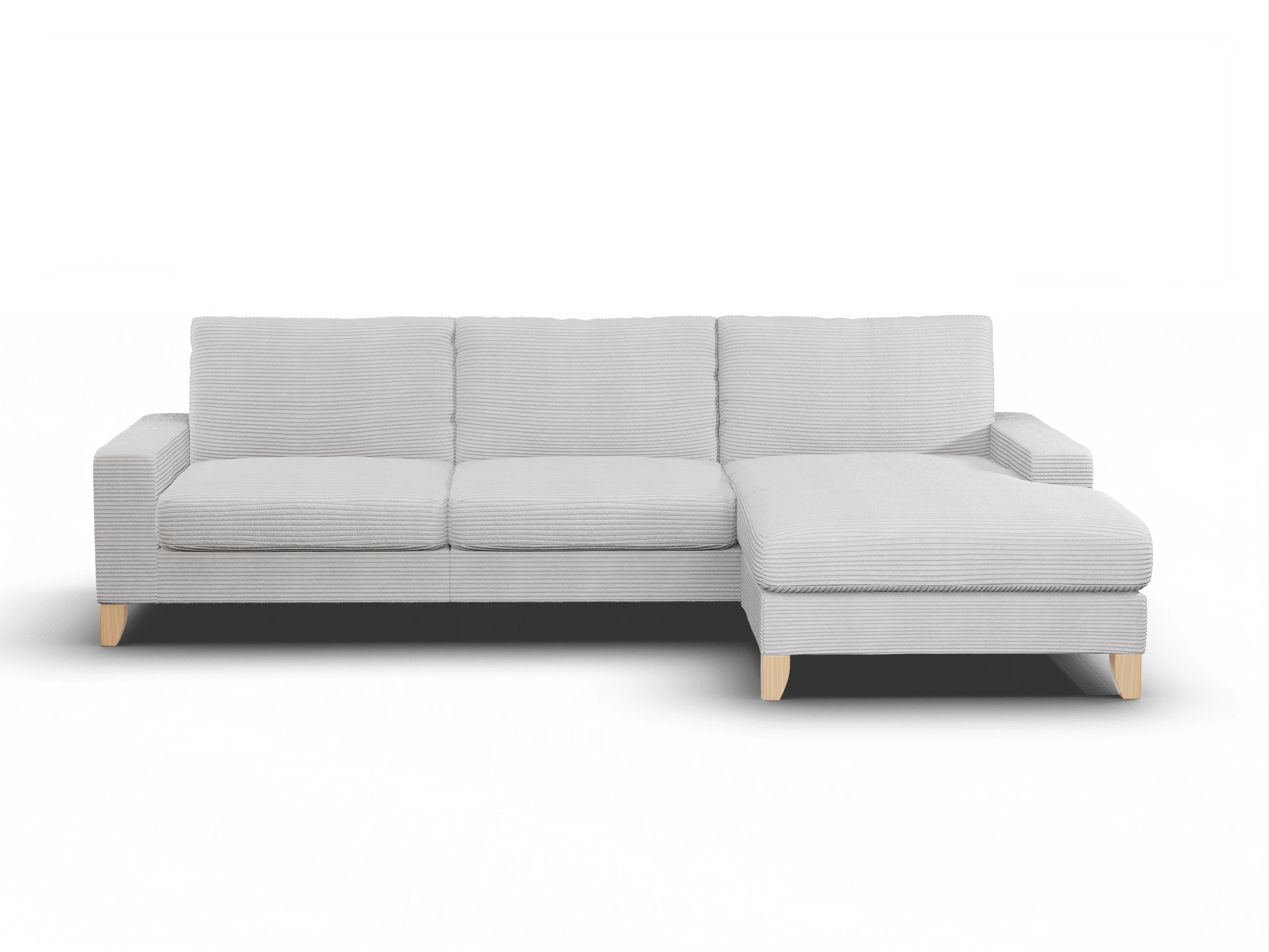 Ansicht des Produktes Casco 2.0 Ecksofa rechts Abschluss offen in Stoff Grau