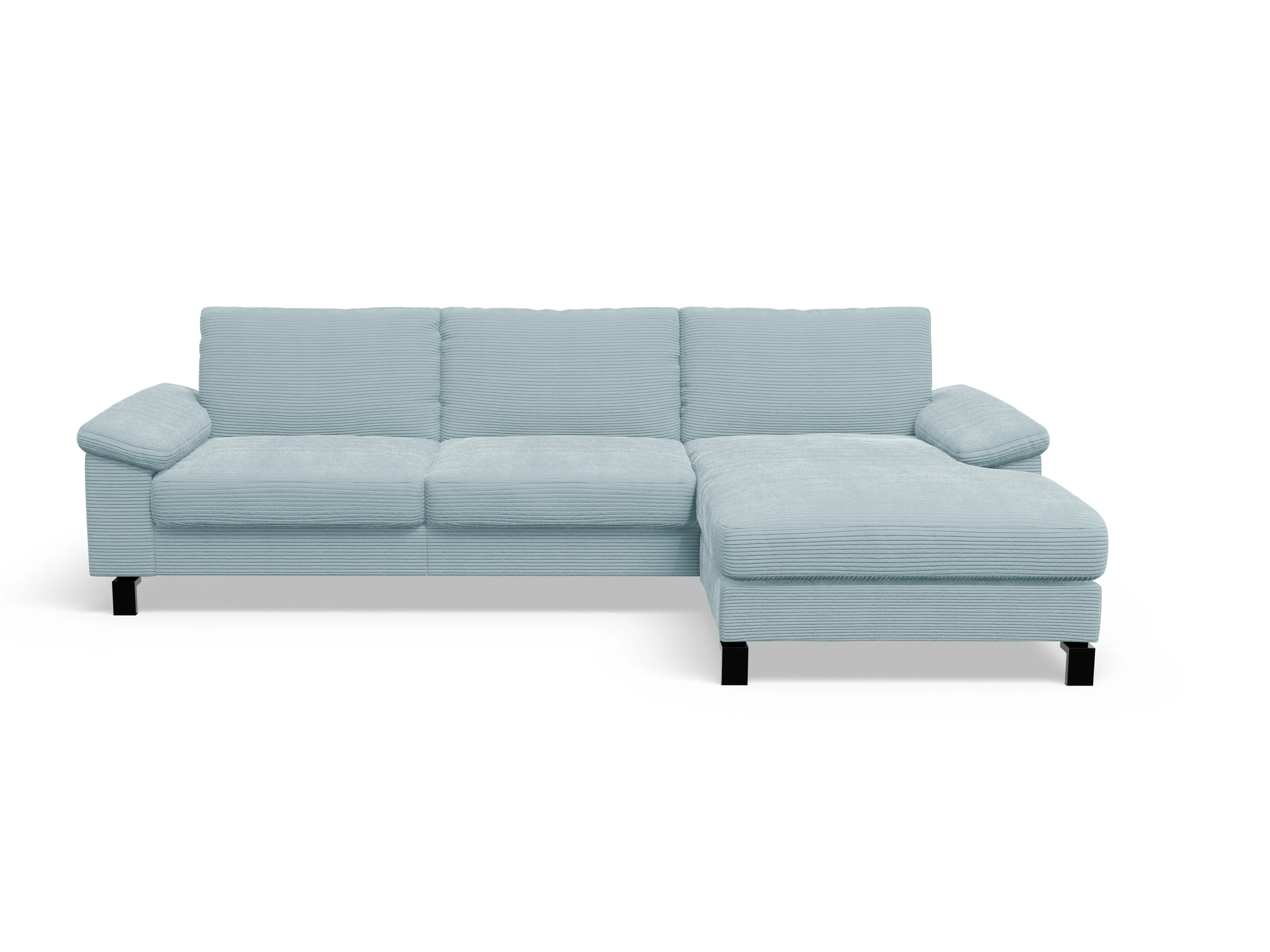 Ansicht des Produktes Casco 2.0 Ecksofa rechts Abschluss offen in Stoff Blau