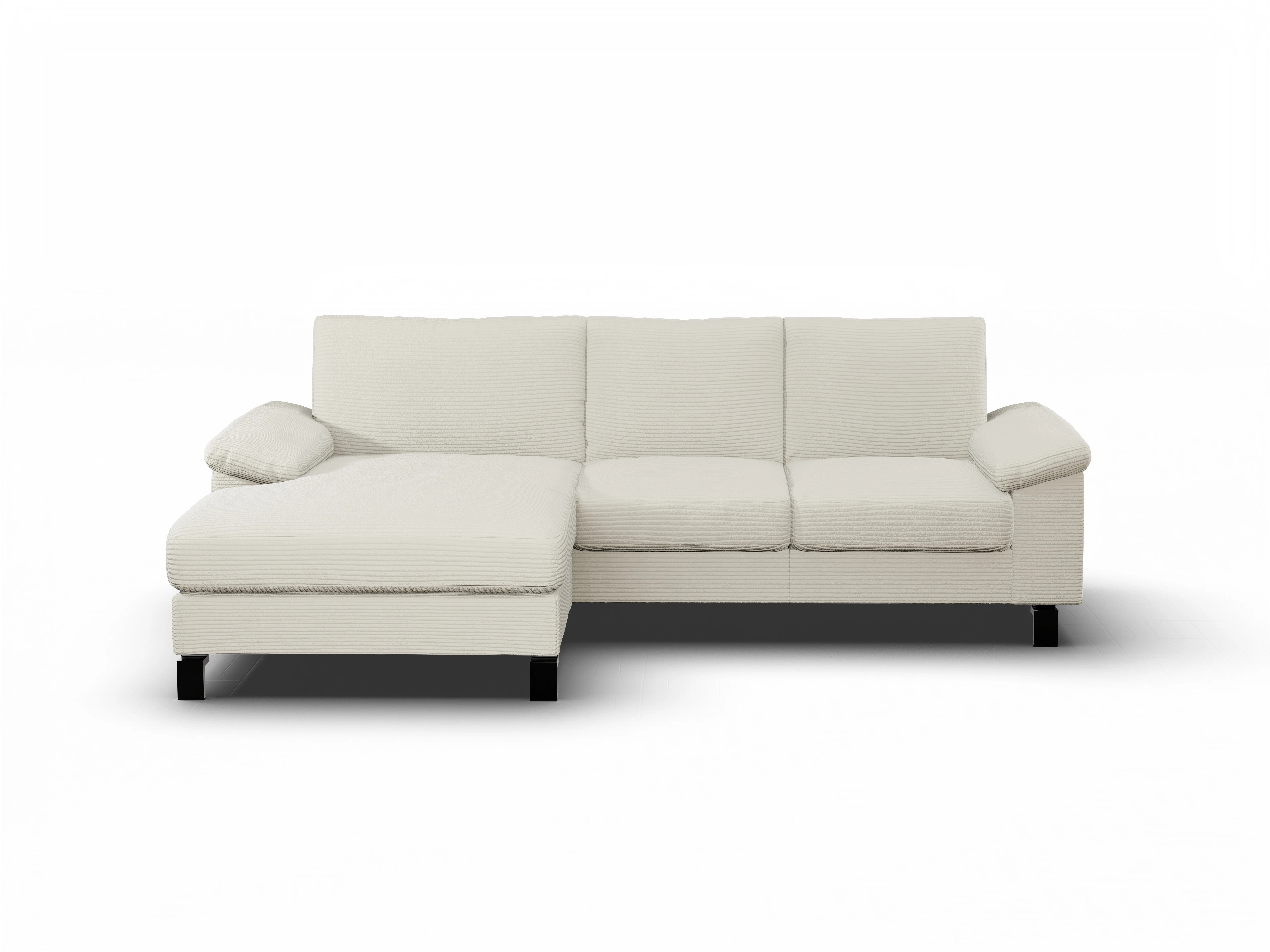 Ansicht des Produktes Casco 2.0 Ecksofa links Abschluss offen in Stoff Weiss