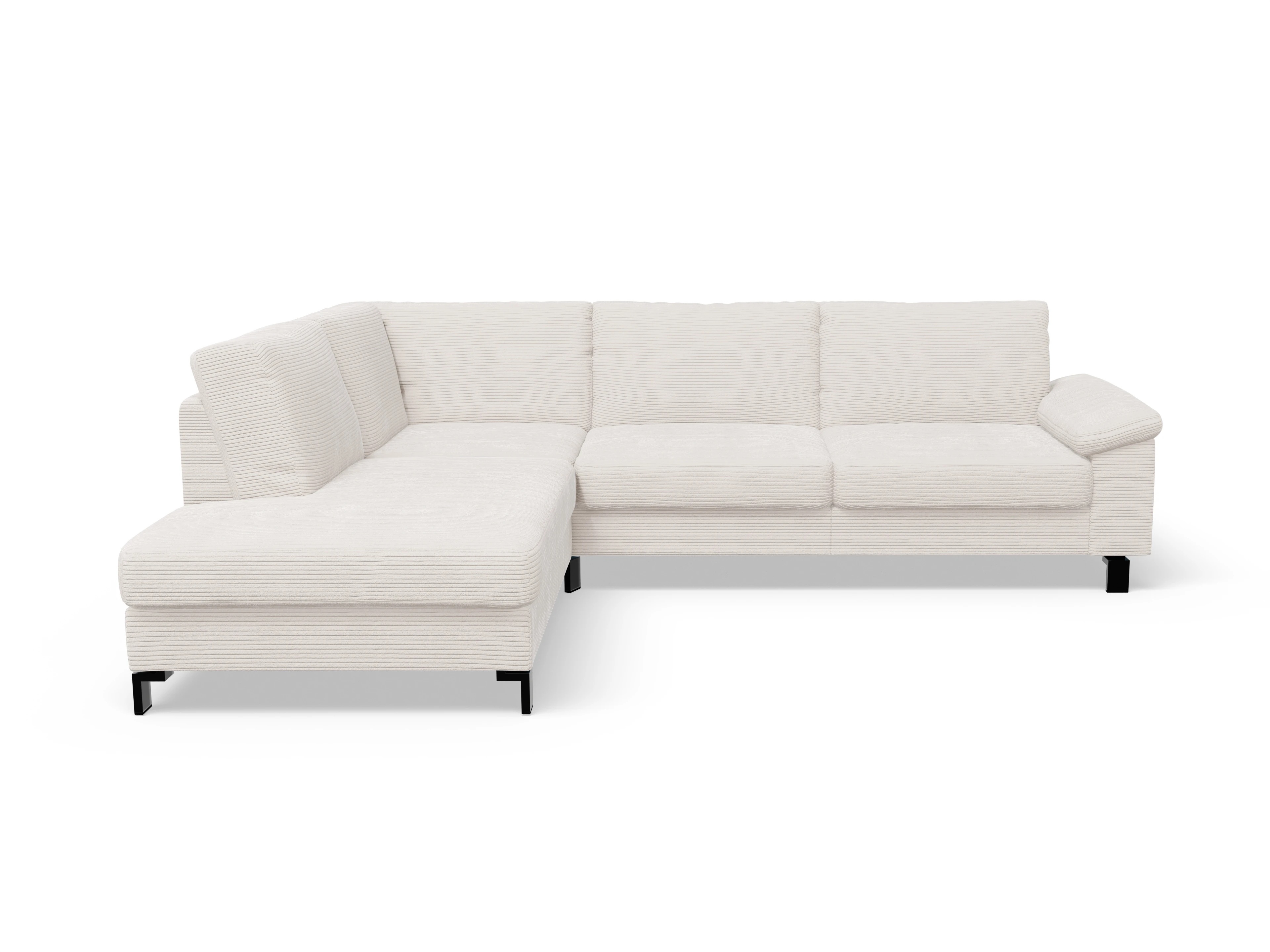 Ansicht des Produktes Casco 2.0 Ecksofa links Abschluss offen in Stoff Weiss