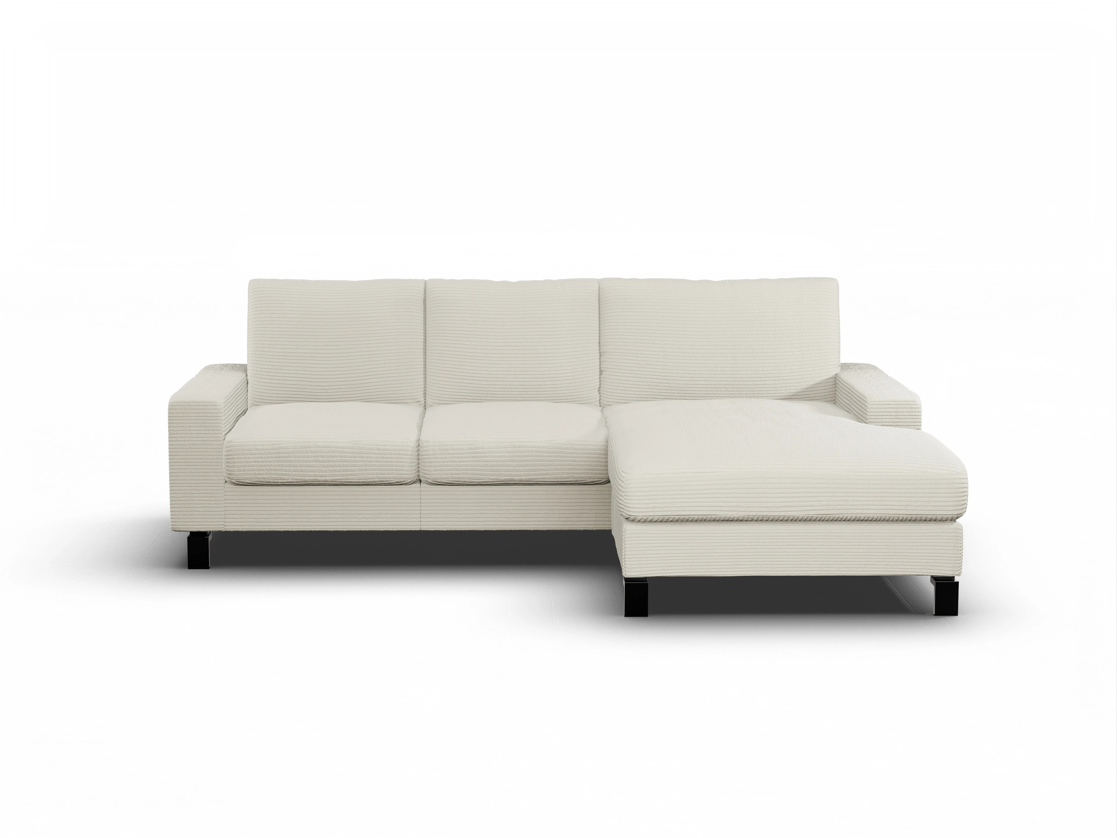 Ansicht des Produktes Casco 2.0 Ecksofa rechts Abschluss offen in Stoff Weiss