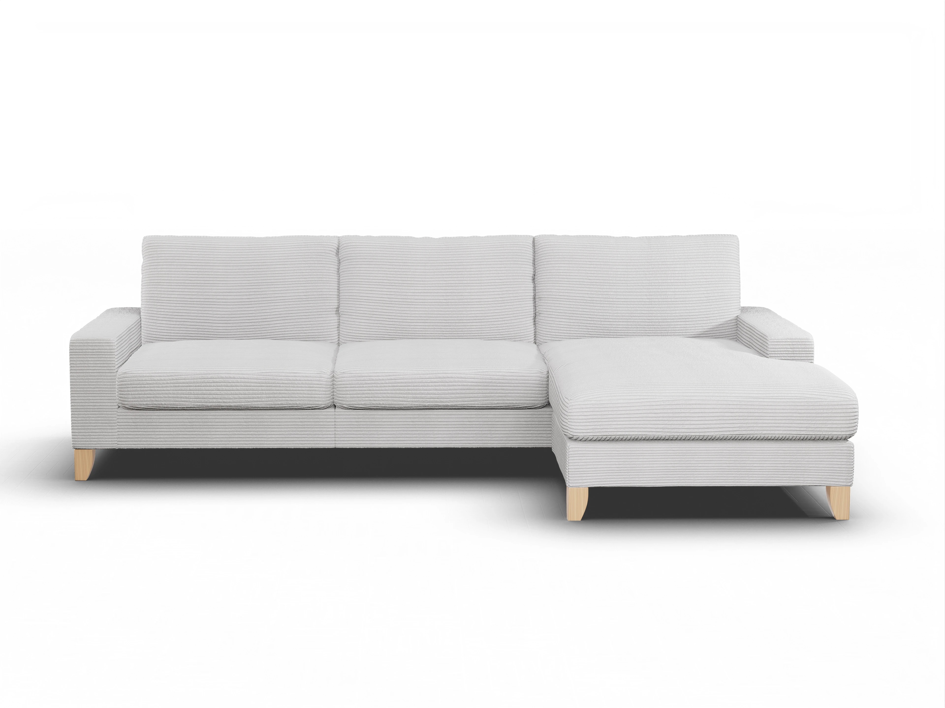 Ansicht des Produktes Casco 2.0 Ecksofa rechts Abschluss offen in Stoff Grau