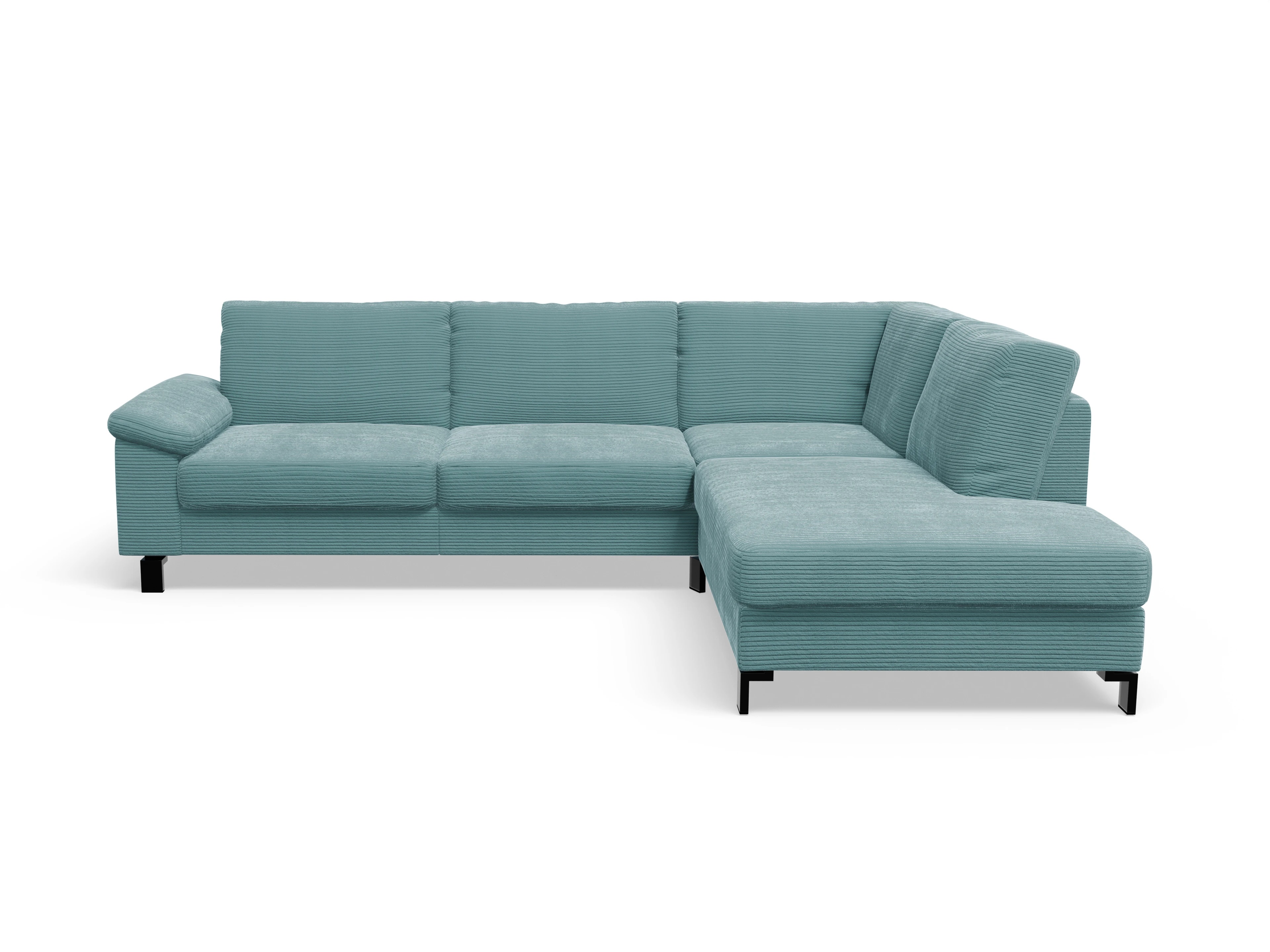 Ansicht des Produktes Casco 2.0 Ecksofa rechts Abschluss offen in Stoff Blau