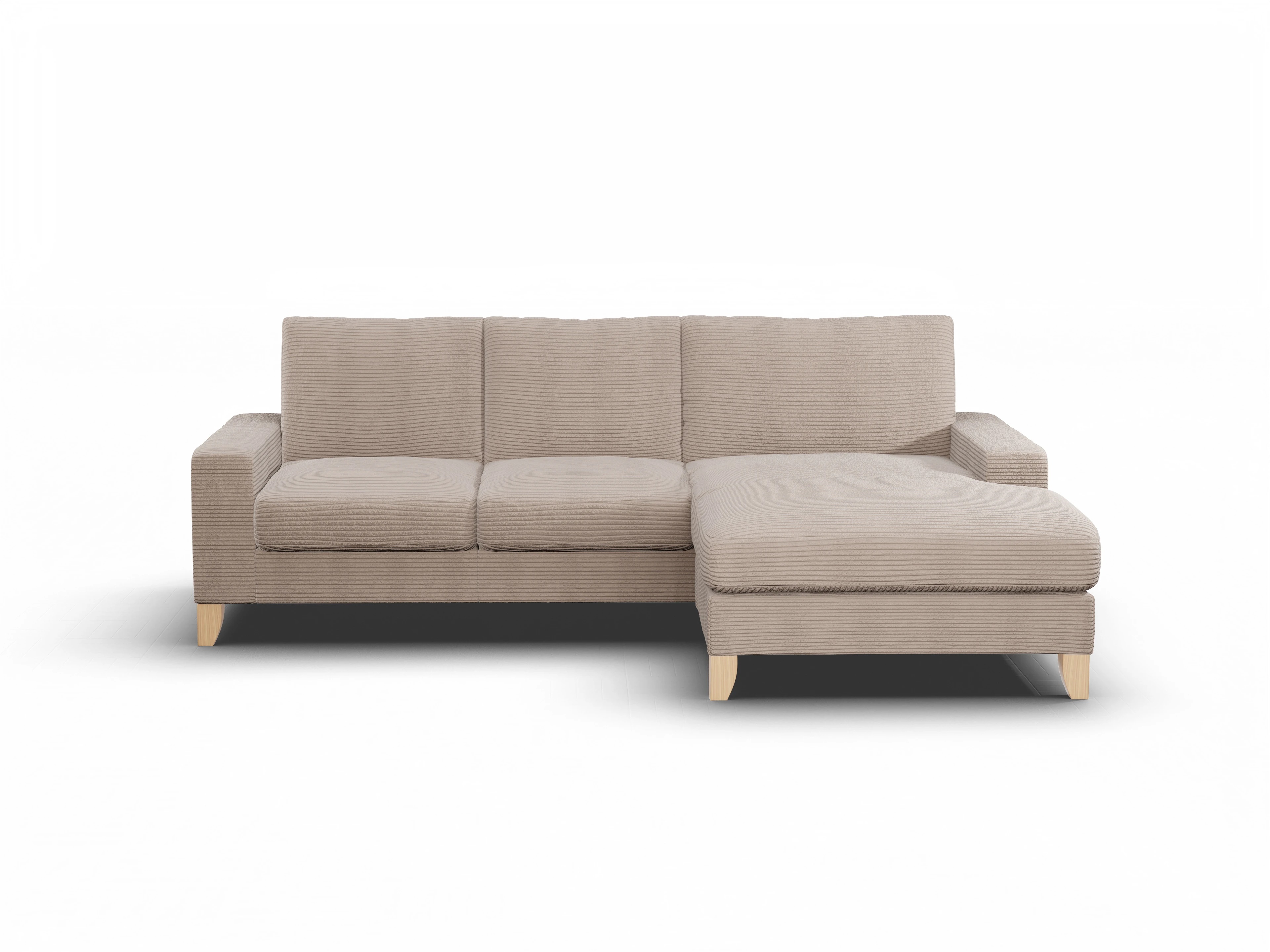 Ansicht des Produktes Casco 2.0 Ecksofa rechts Abschluss offen in Stoff Braun